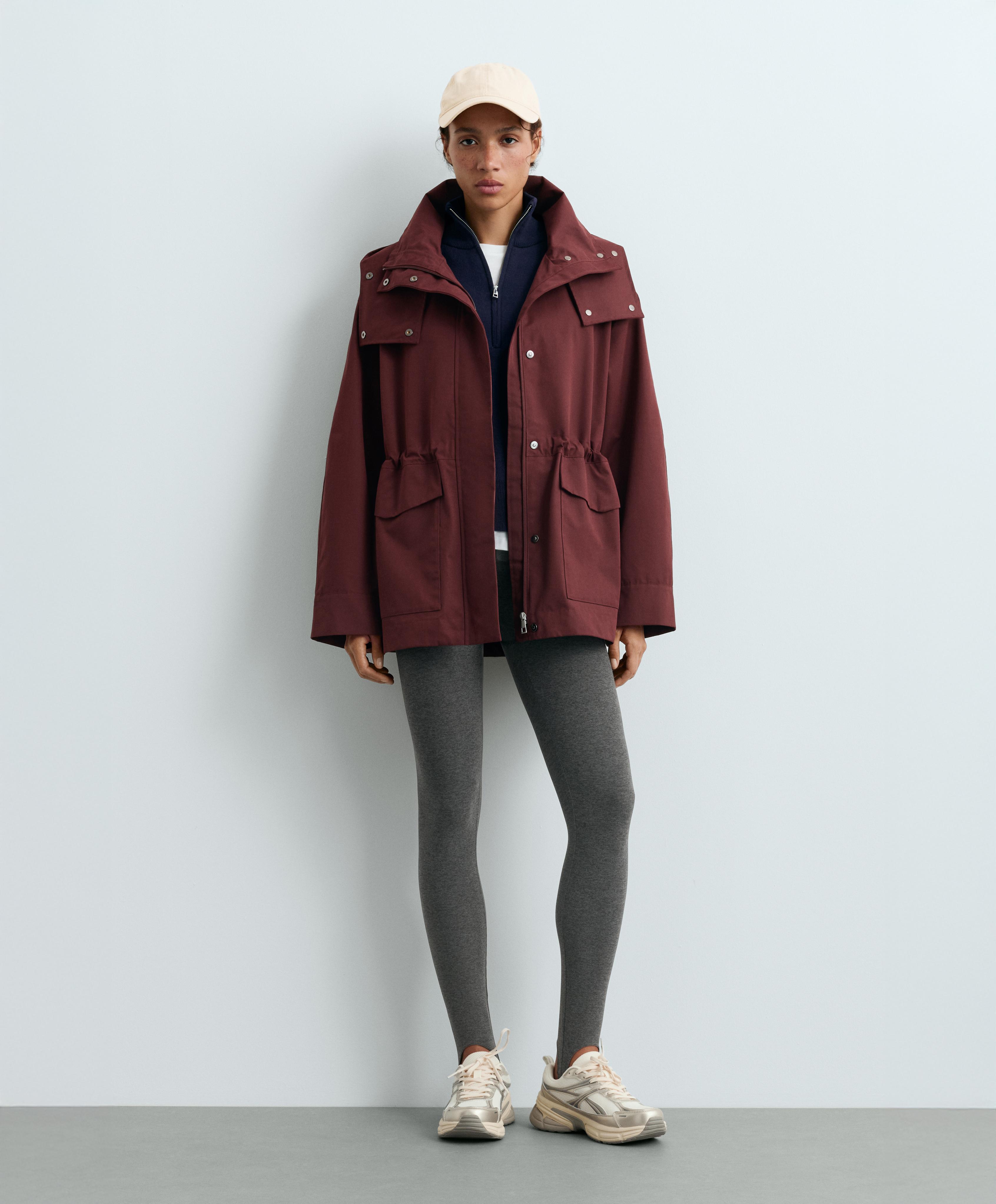 A-line 10k waterproof cotton jacket — MAROON