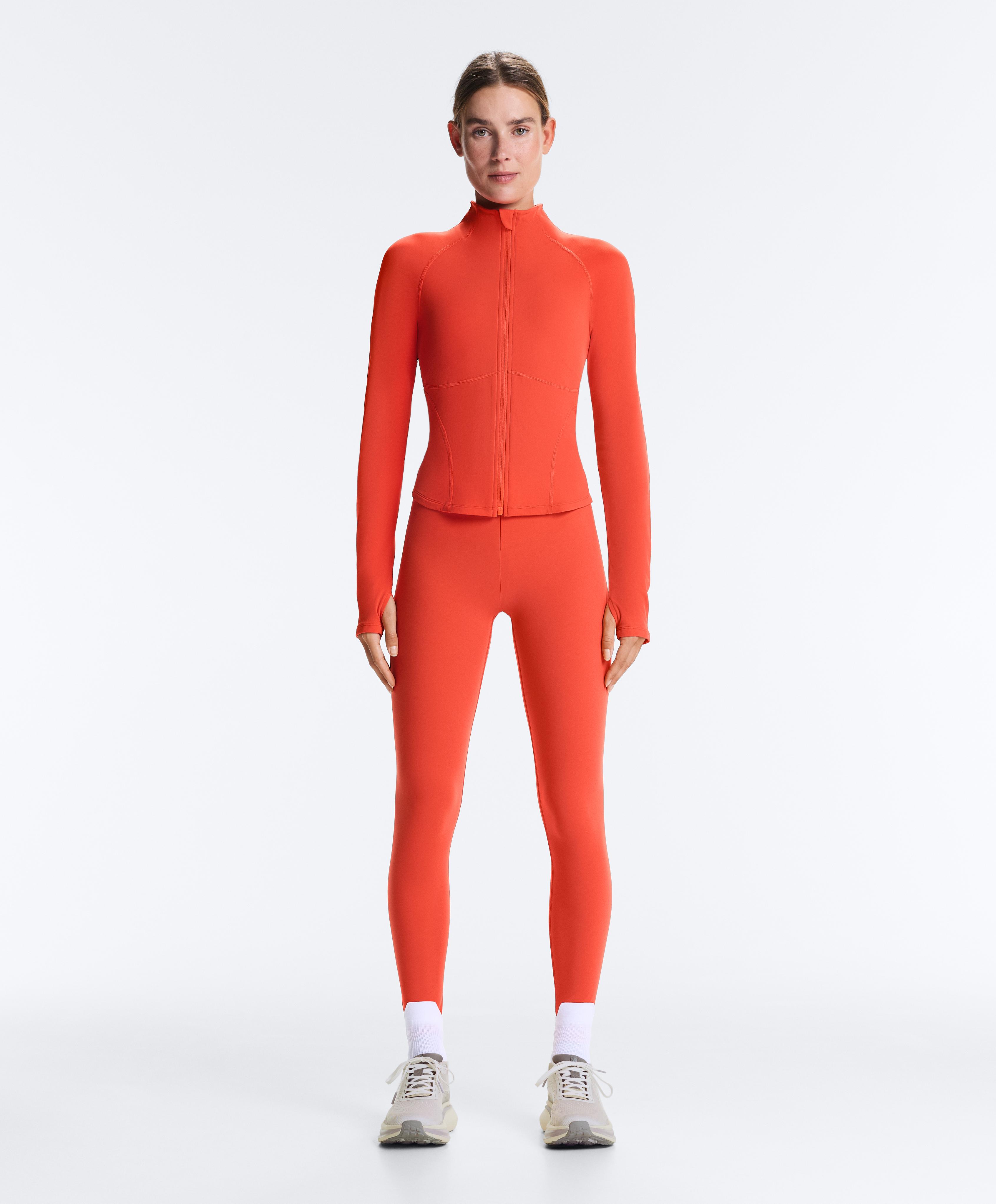 Light warm technical jacket with seams — BRIGHT ORANGE