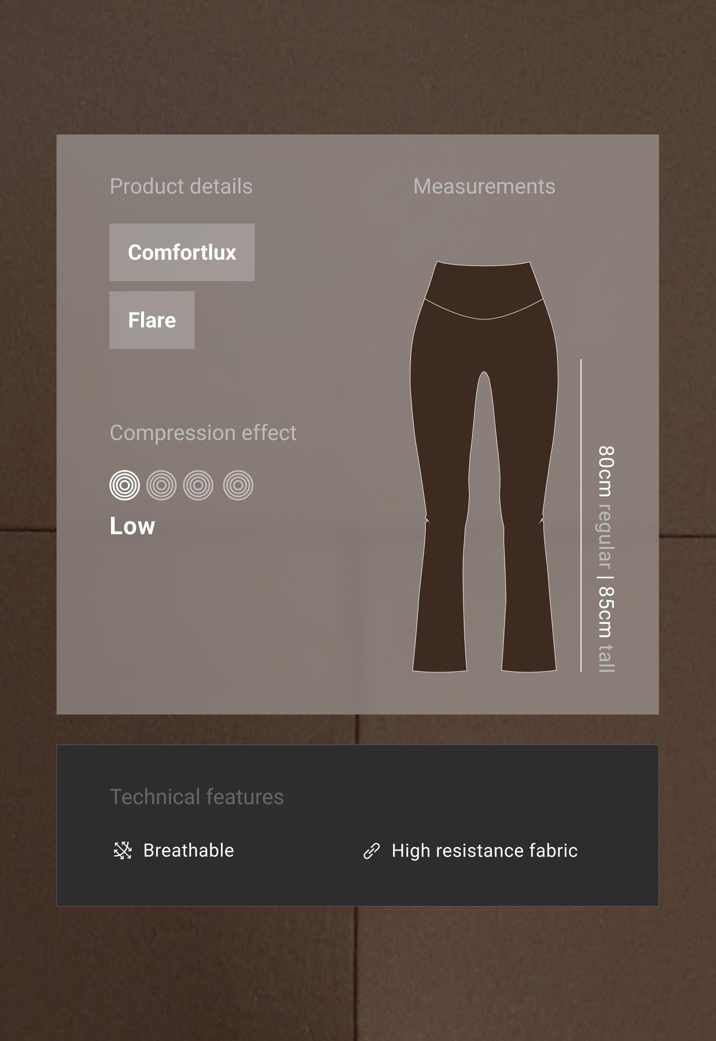 High-rise Comfortlux flare trousers