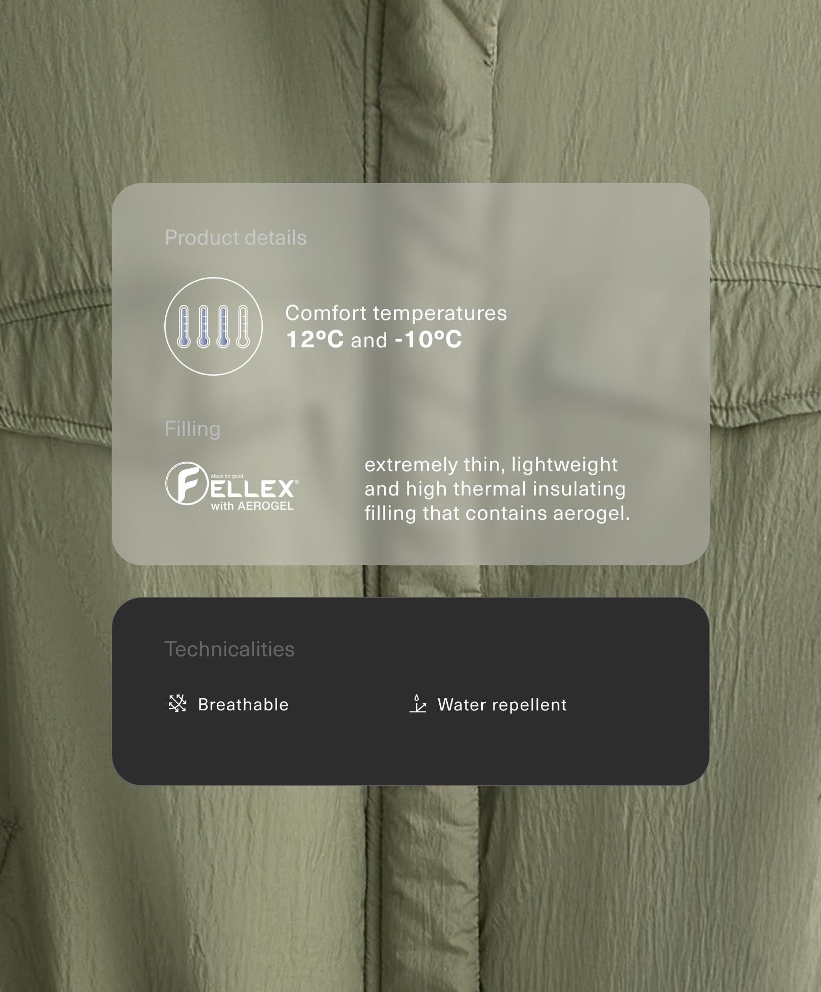 Chaqueta balloon repelente al agua FELLEX® con AEROGEL