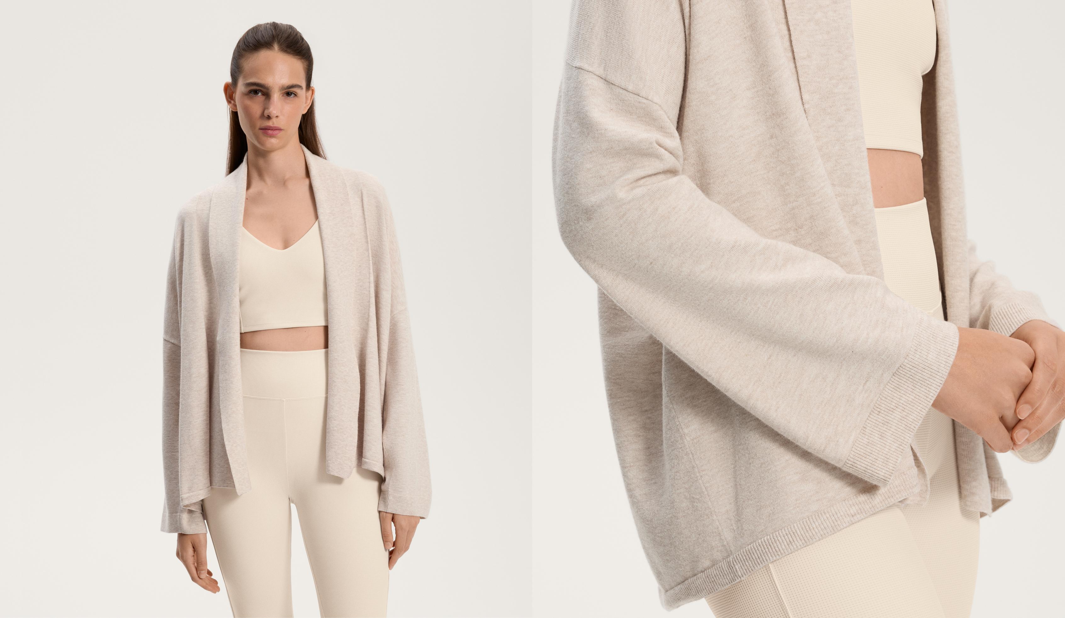 Casaco de malha com gola com lapela Casaco de malha com gola com lapela