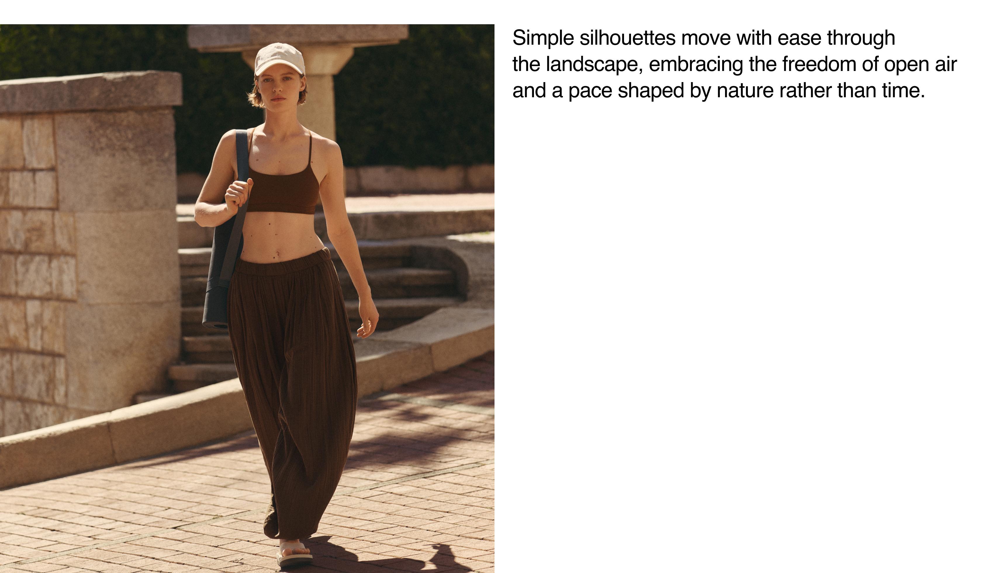 100% cotton muslin balloon trousers — TAN