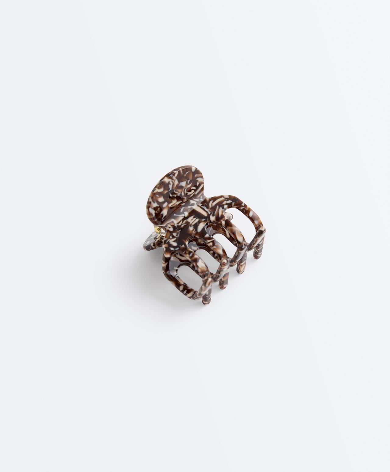 Mini hair claw — DARK NOUGAT