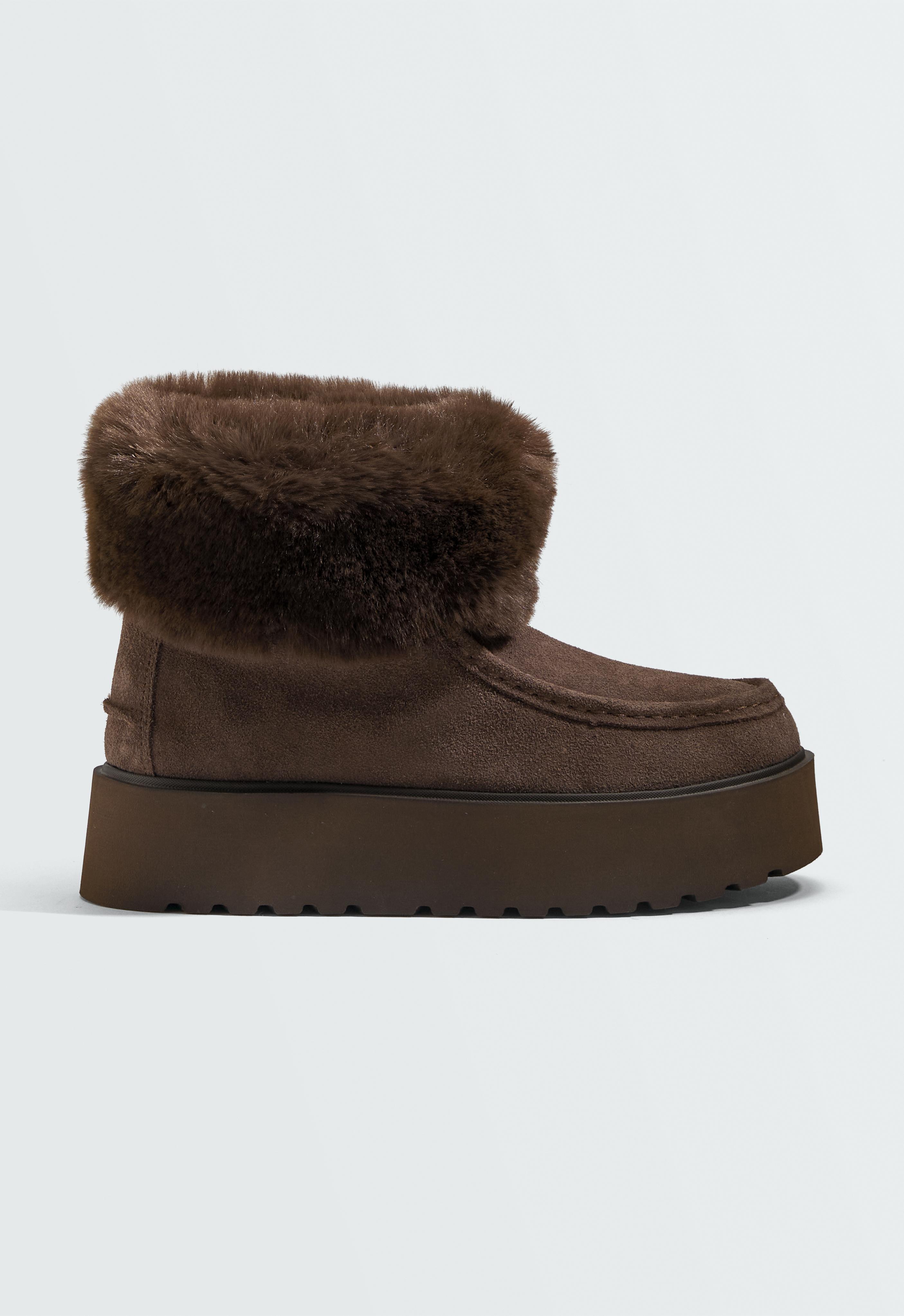 Bota plataforma piel