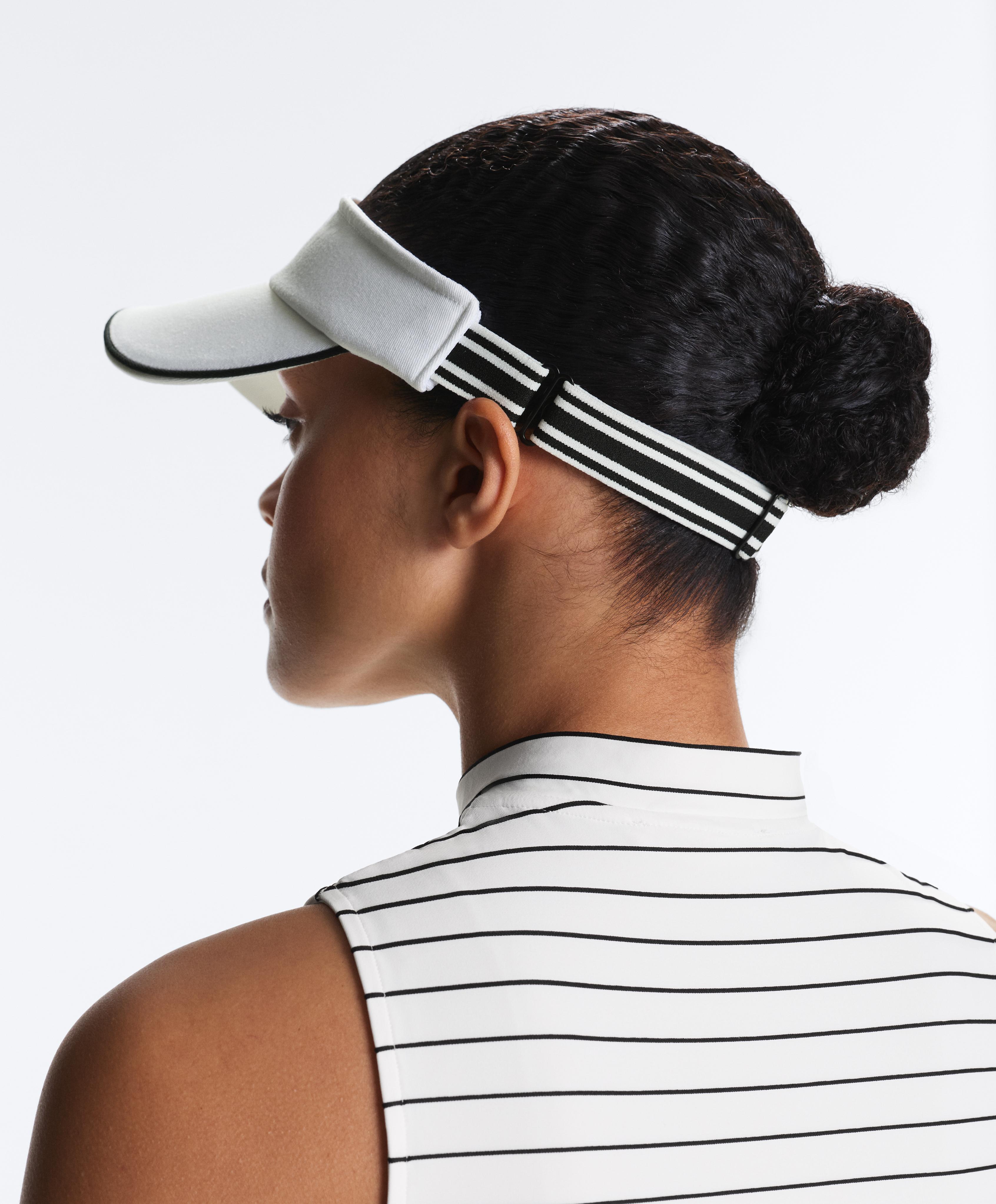 Sports piping visor — WHITE 