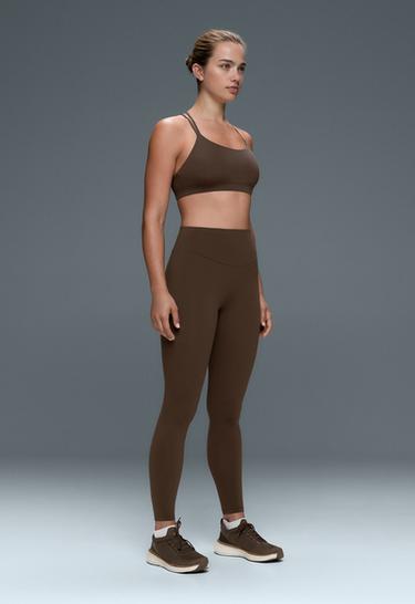 Comfortlux low-support crossover strap sports bra — DARK BROWN 5