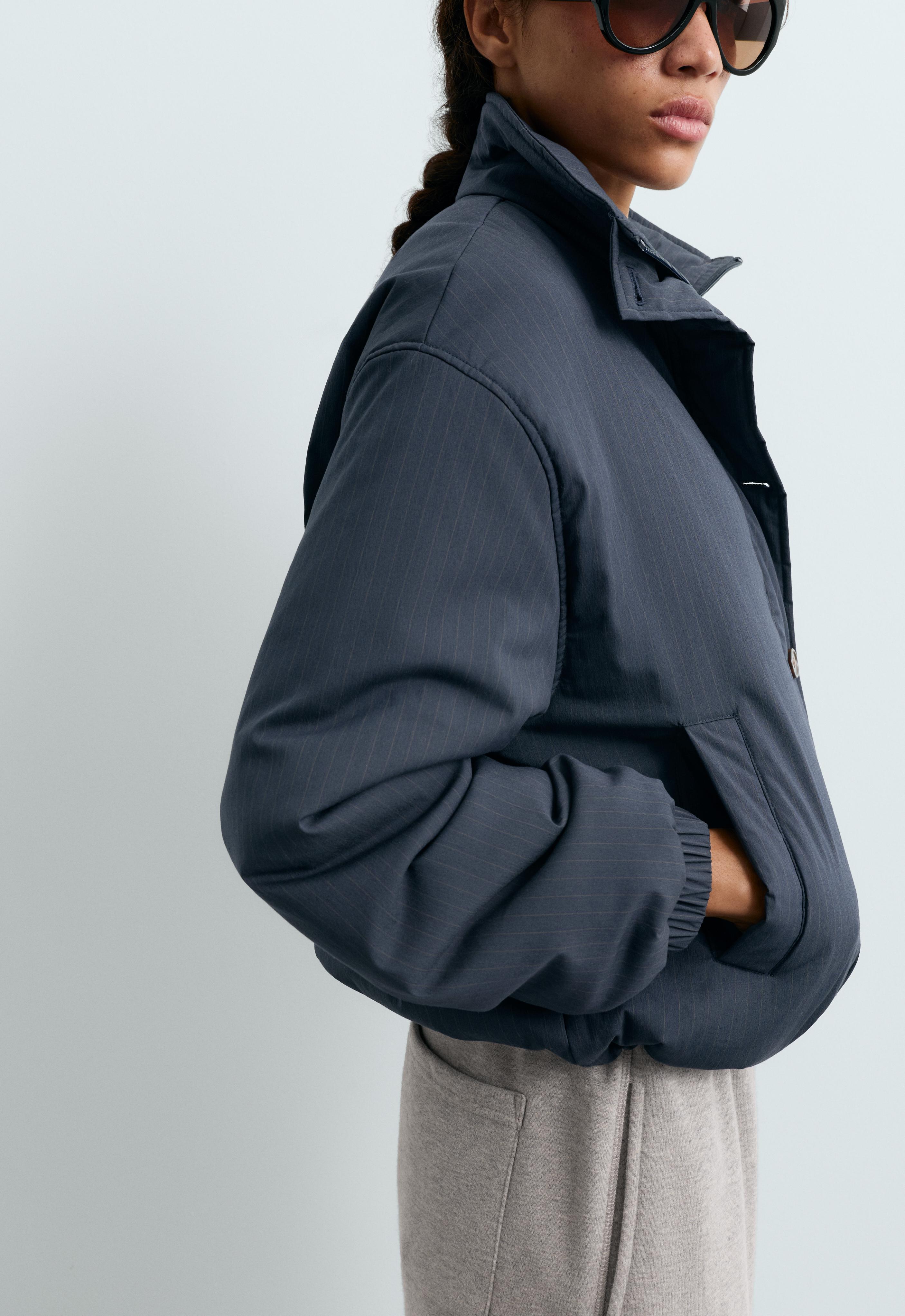 FELLEX® AEROGEL A-line canvas padded jacket — MAUVE-BLUE
