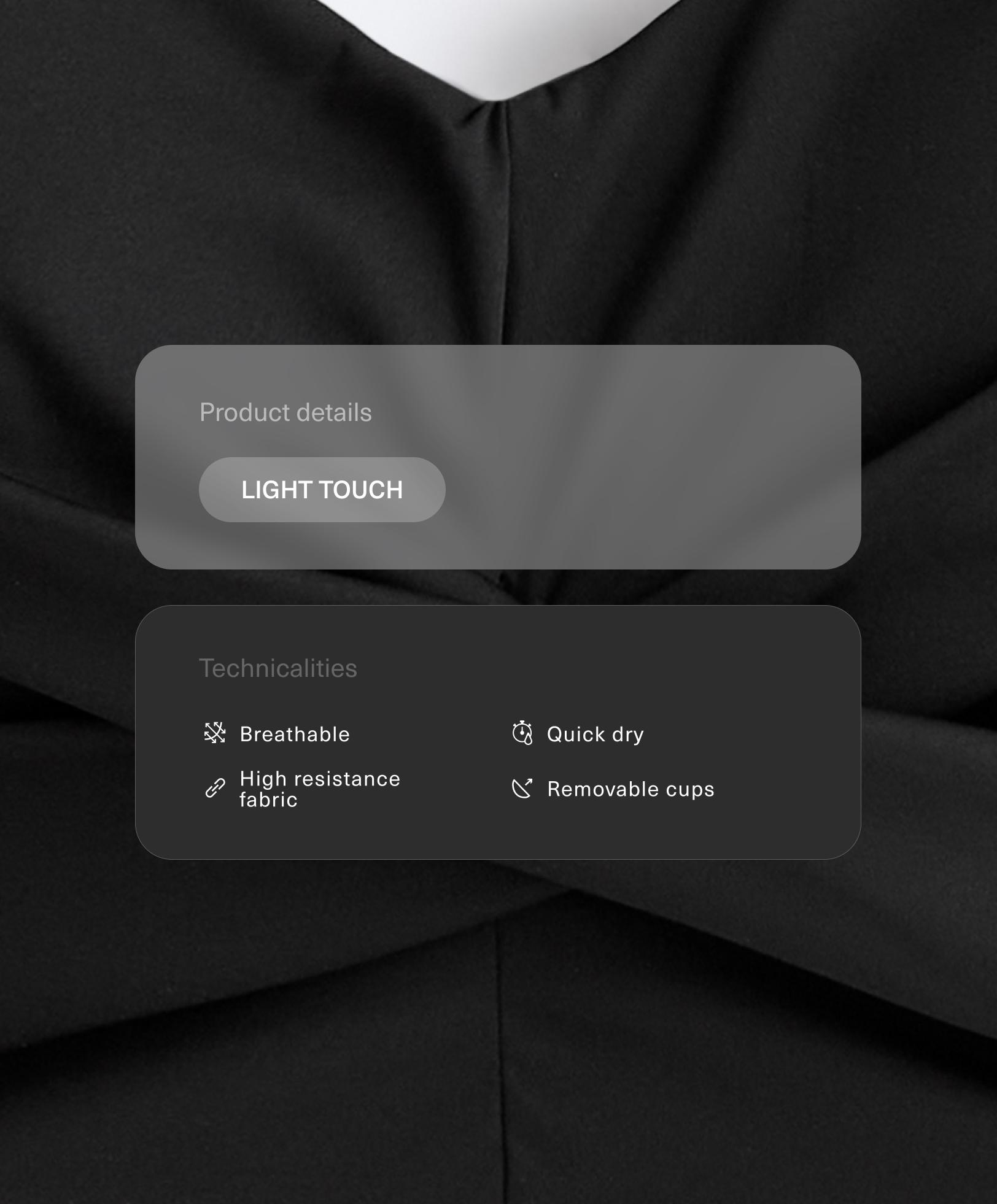 Light Touch crossover tank top