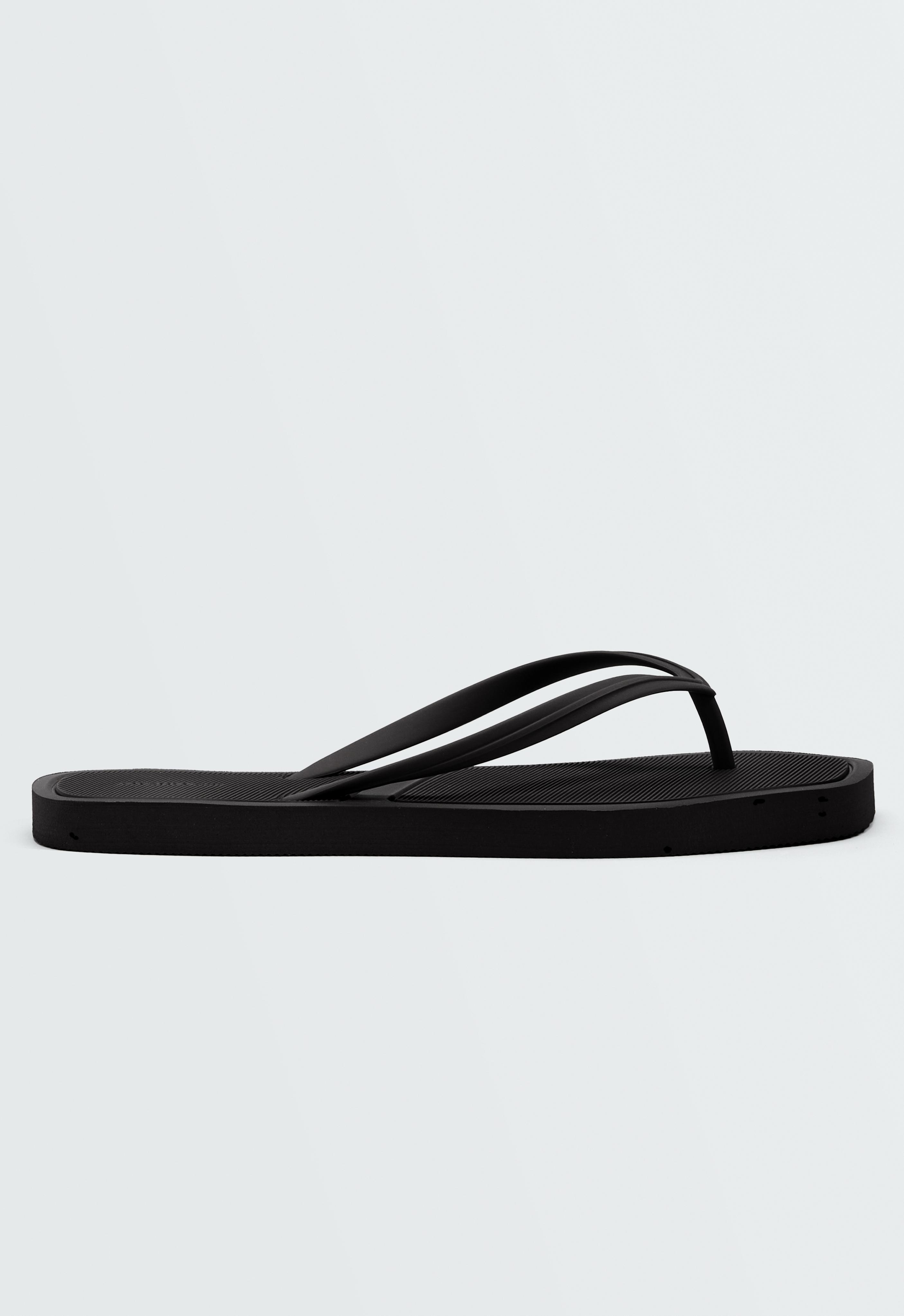 Embossed beach sandals — BLACK