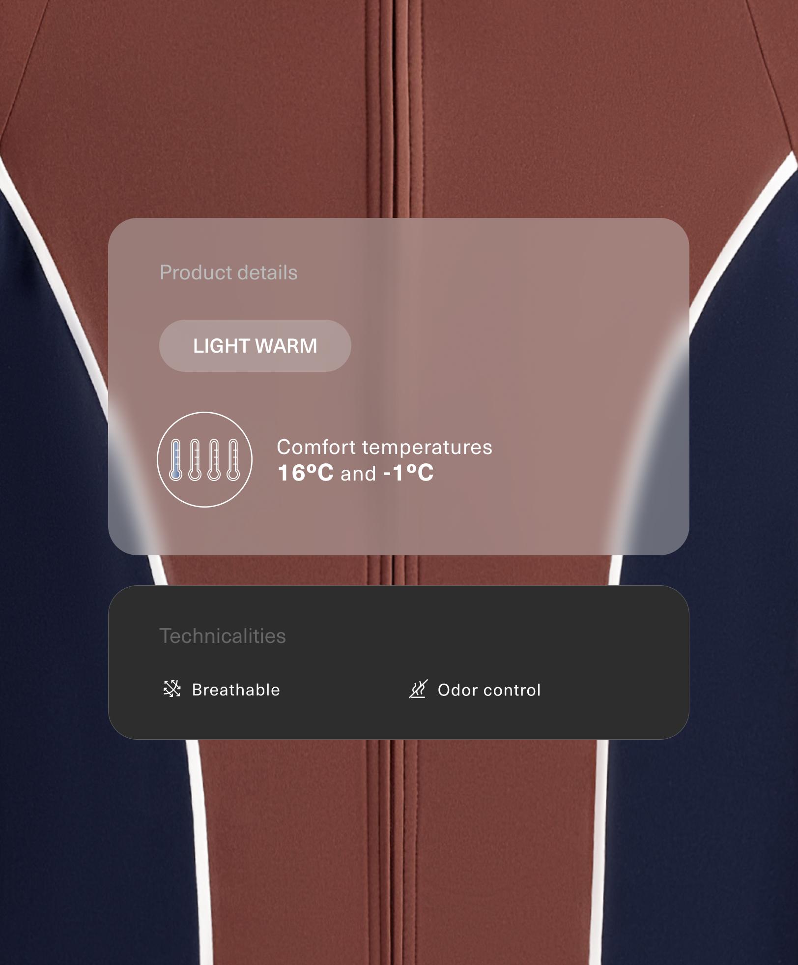 Veste technique light warm à blocs Veste technique light warm à blocs