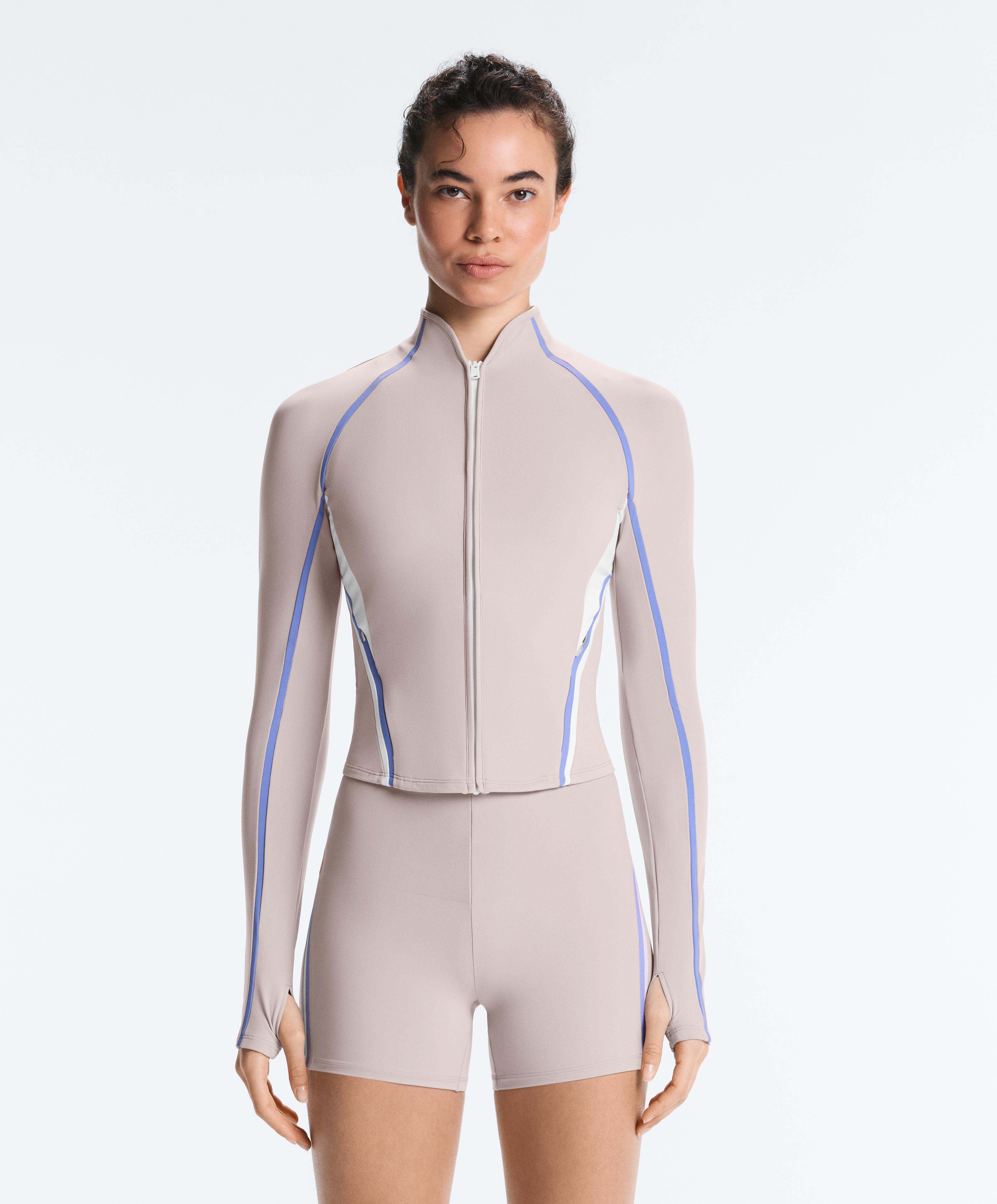 Light warm contrast technical jacket — PINK-MINK