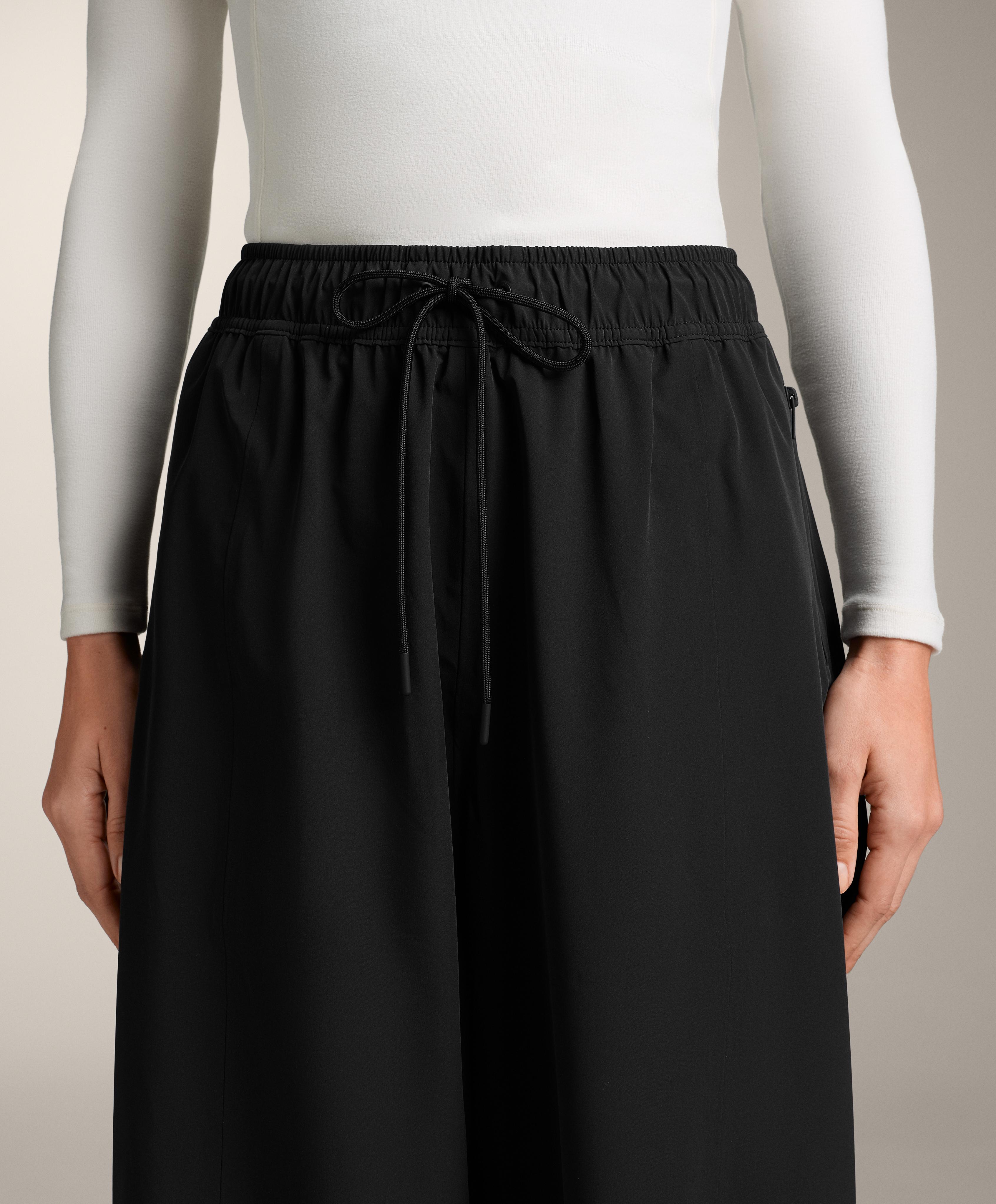 10k waterproof straight-leg trousers — BLACK