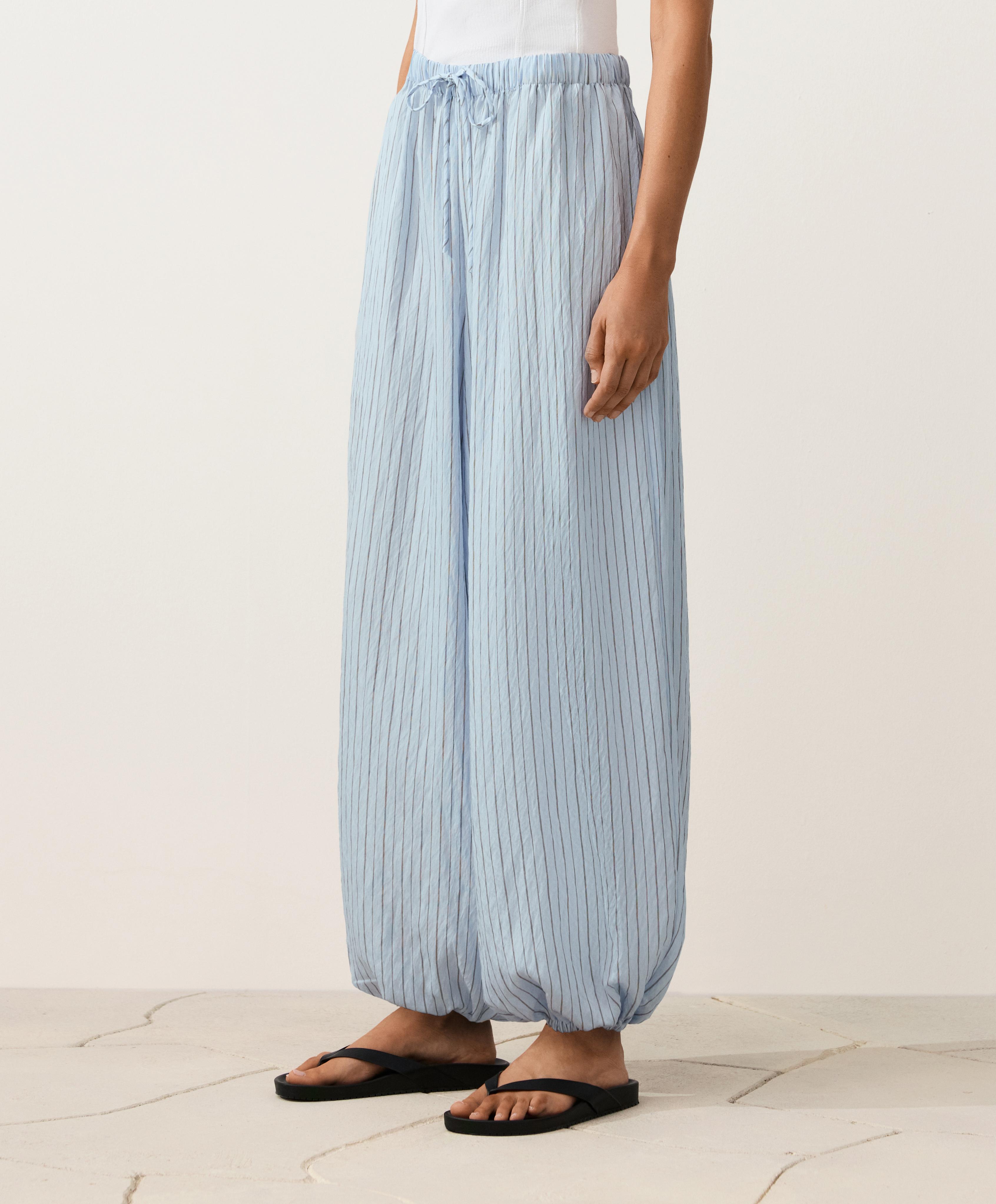 Pantalon maxi bloomer à rayures