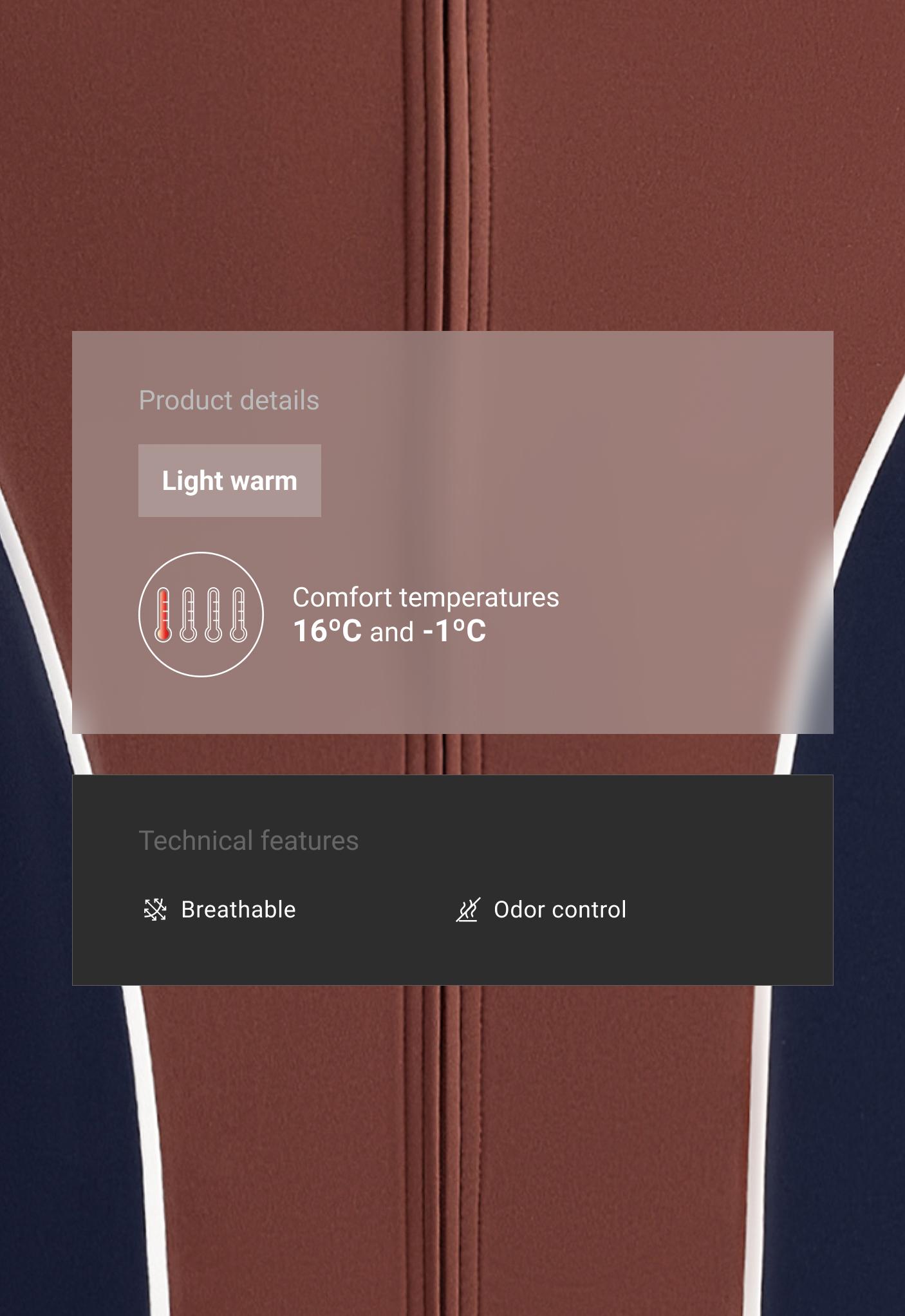 Light warm colour-block technical jacket — TERRACOTTA