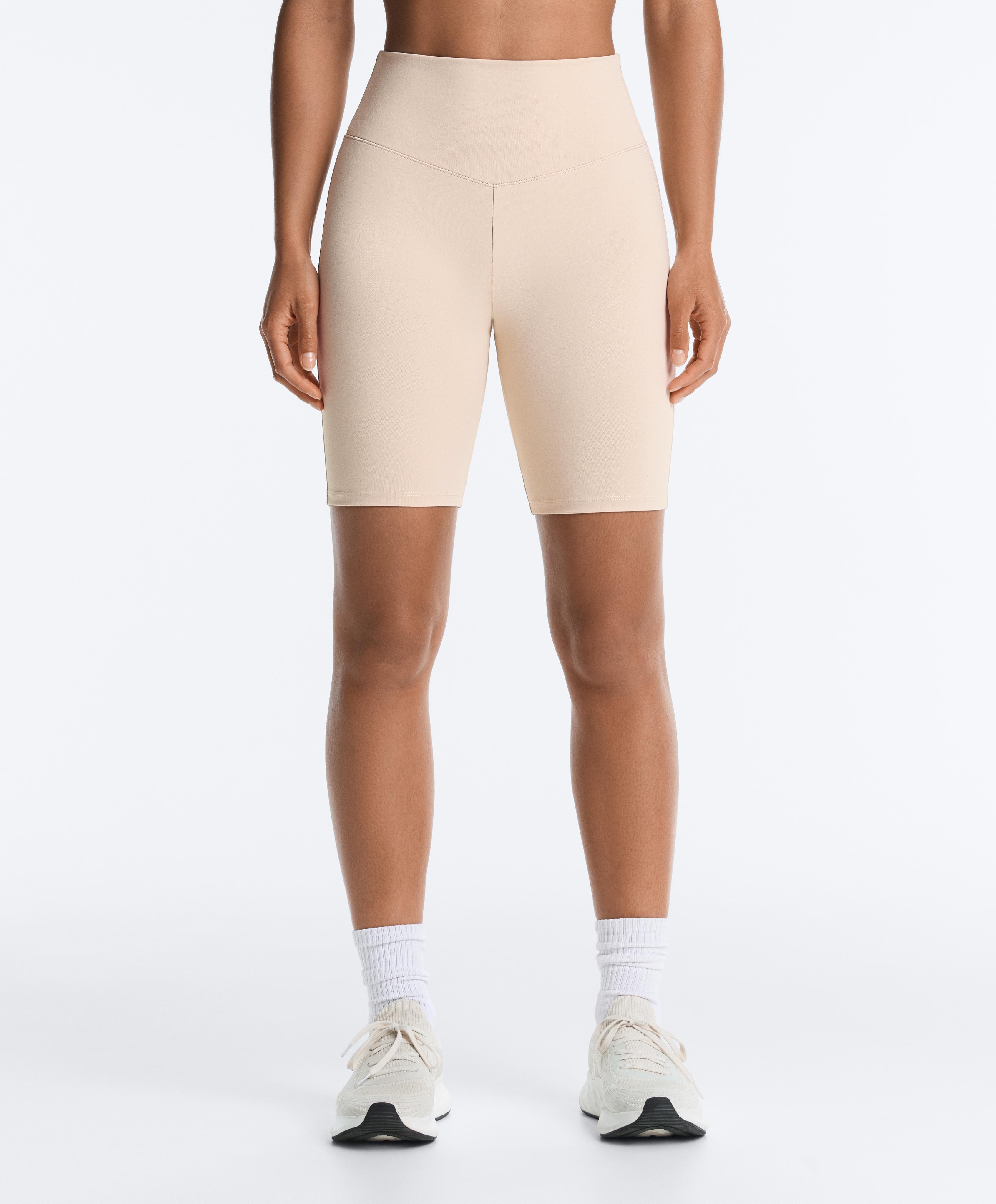 Evermove high-rise 20cm cycle leggings — PALE MINK