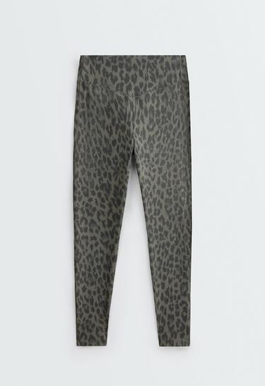 Evermove high-rise leopard ankle-length leggings — CHARCOAL GREY 7