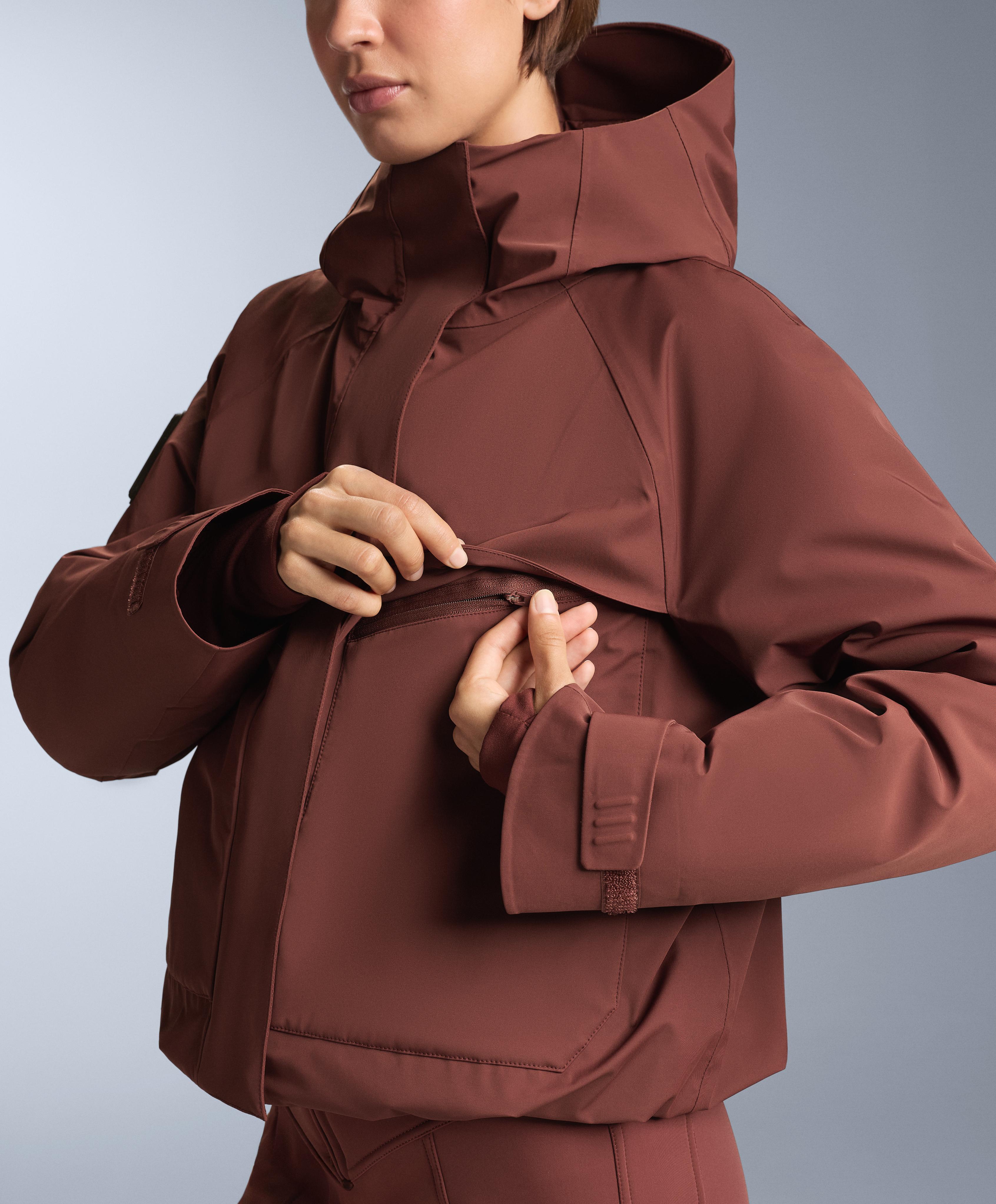 Primaloft® Feel the Performance TM SKI waterproof jacket with pockets — TERRACOTTA