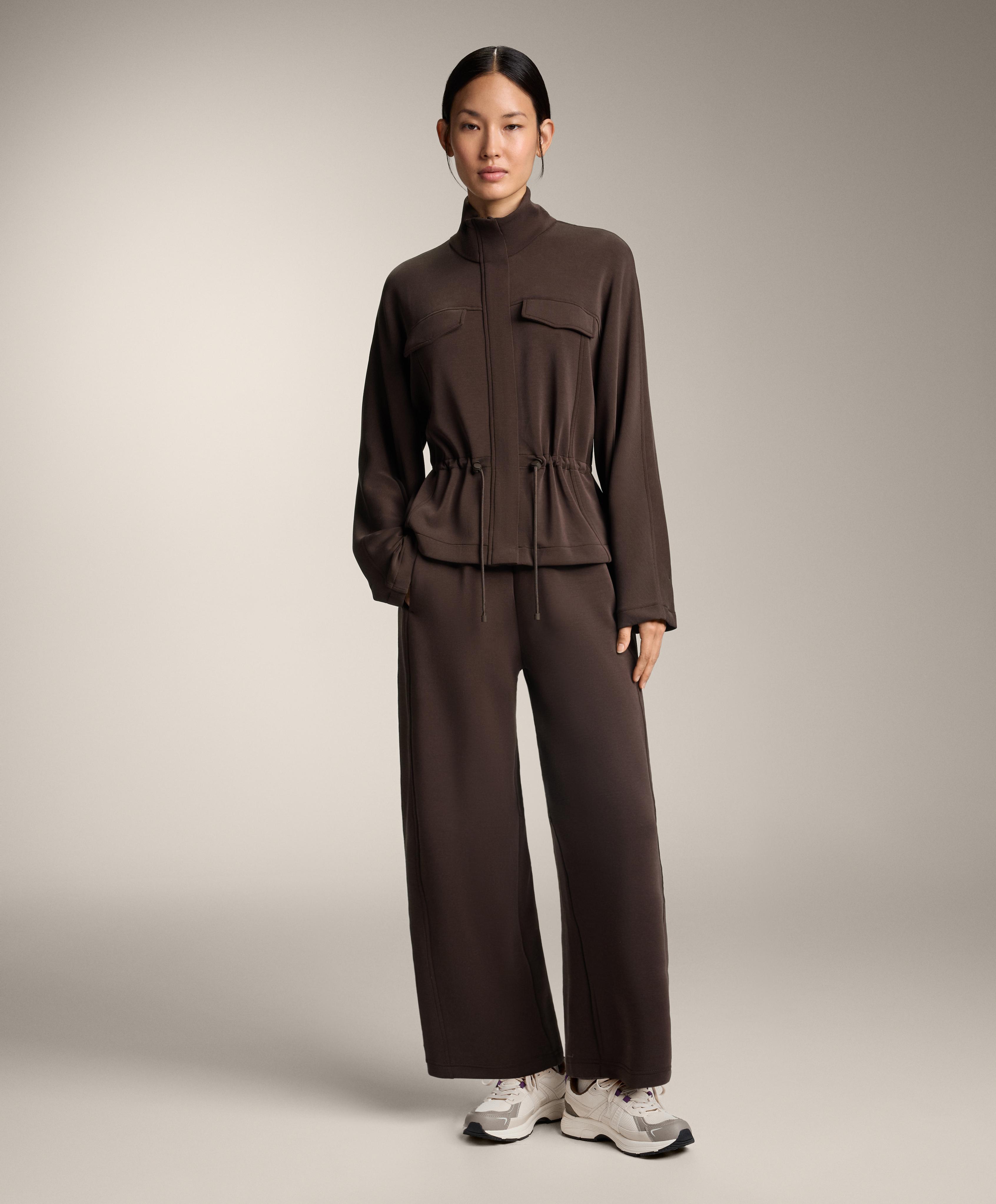 Jacket with pockets, adjustable waist and soft-touch modal - Sale