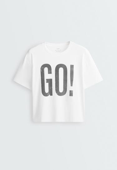Boxy Fit cotton T-shirt with print — WHITE  5