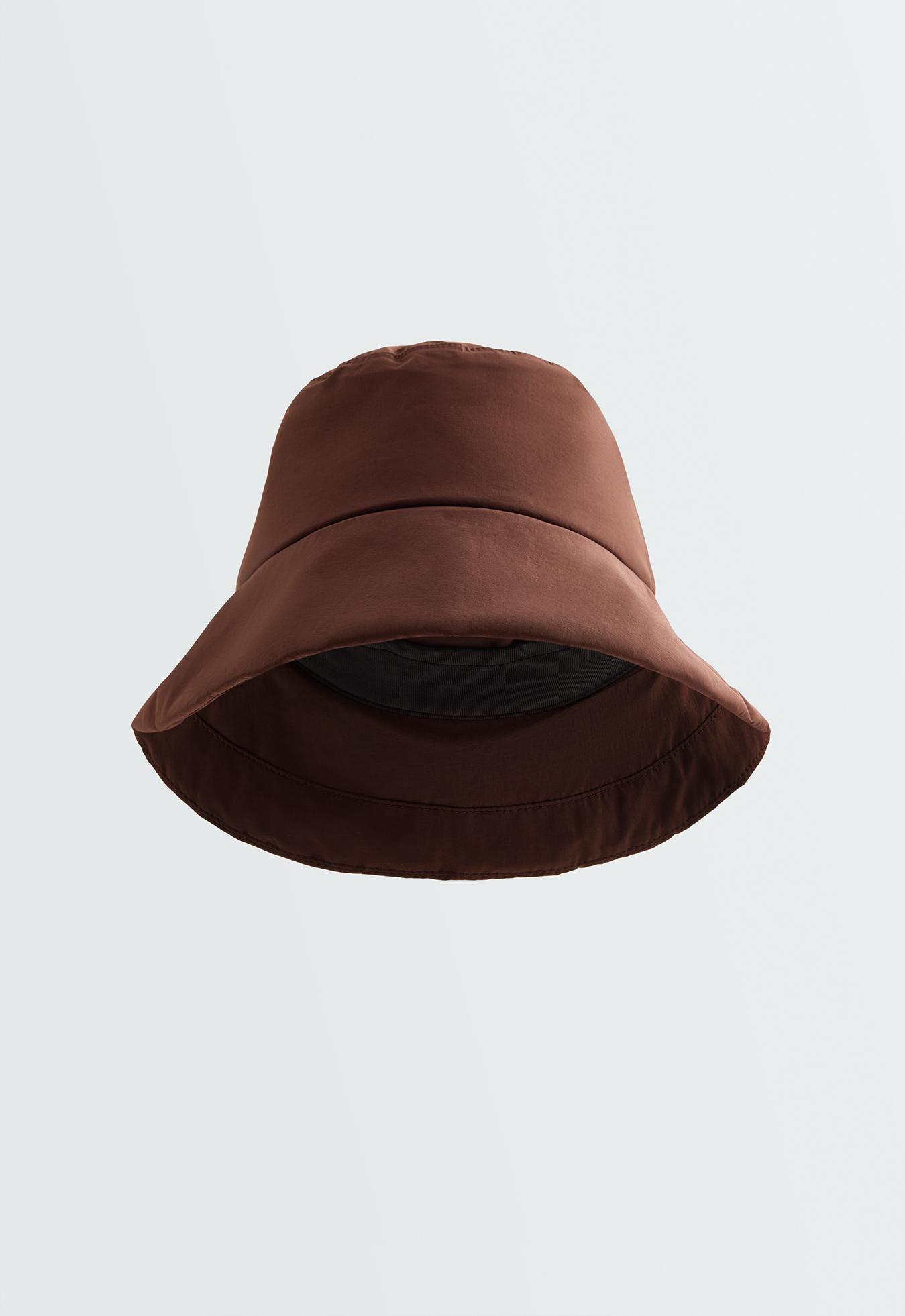 10K waterproof quilted bucket hat — BROWN