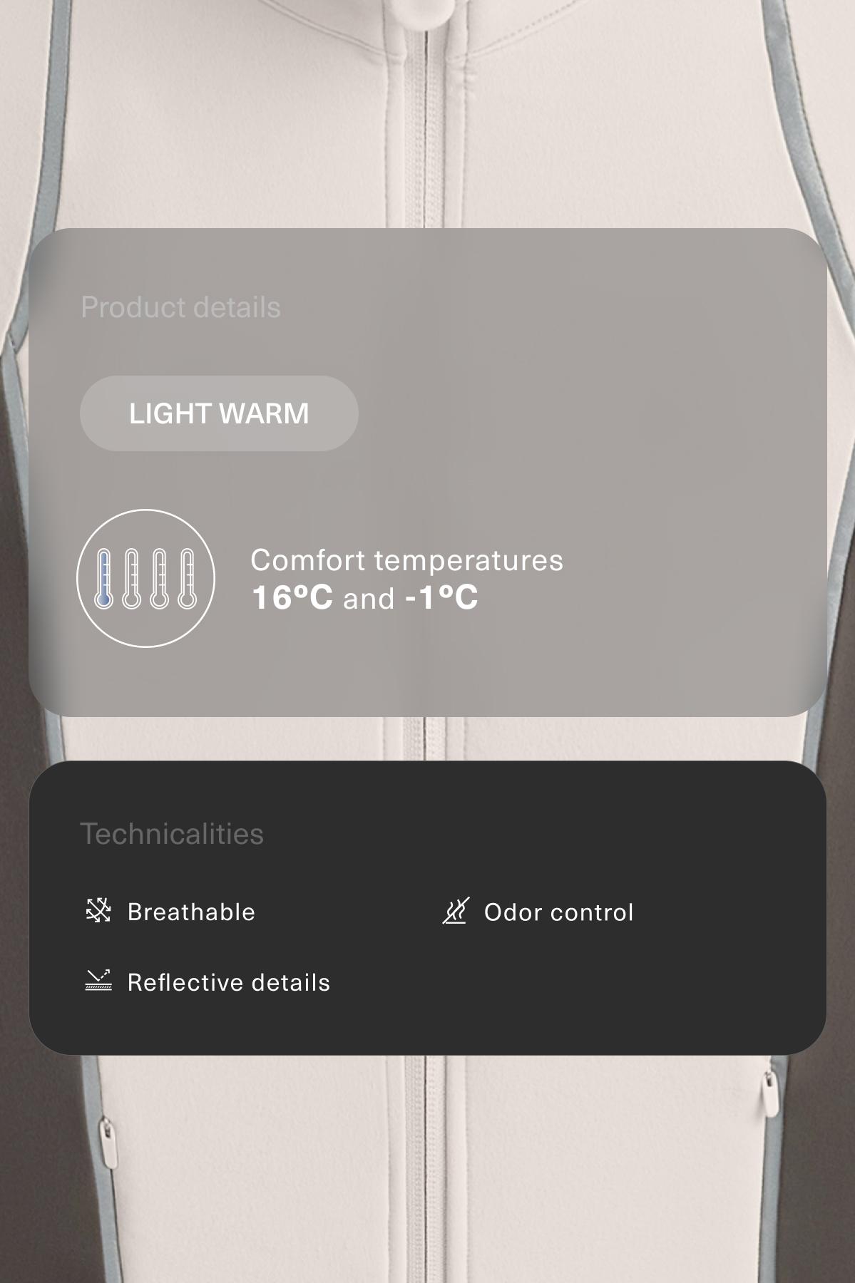 Light warm reflective technical jacket — SAND