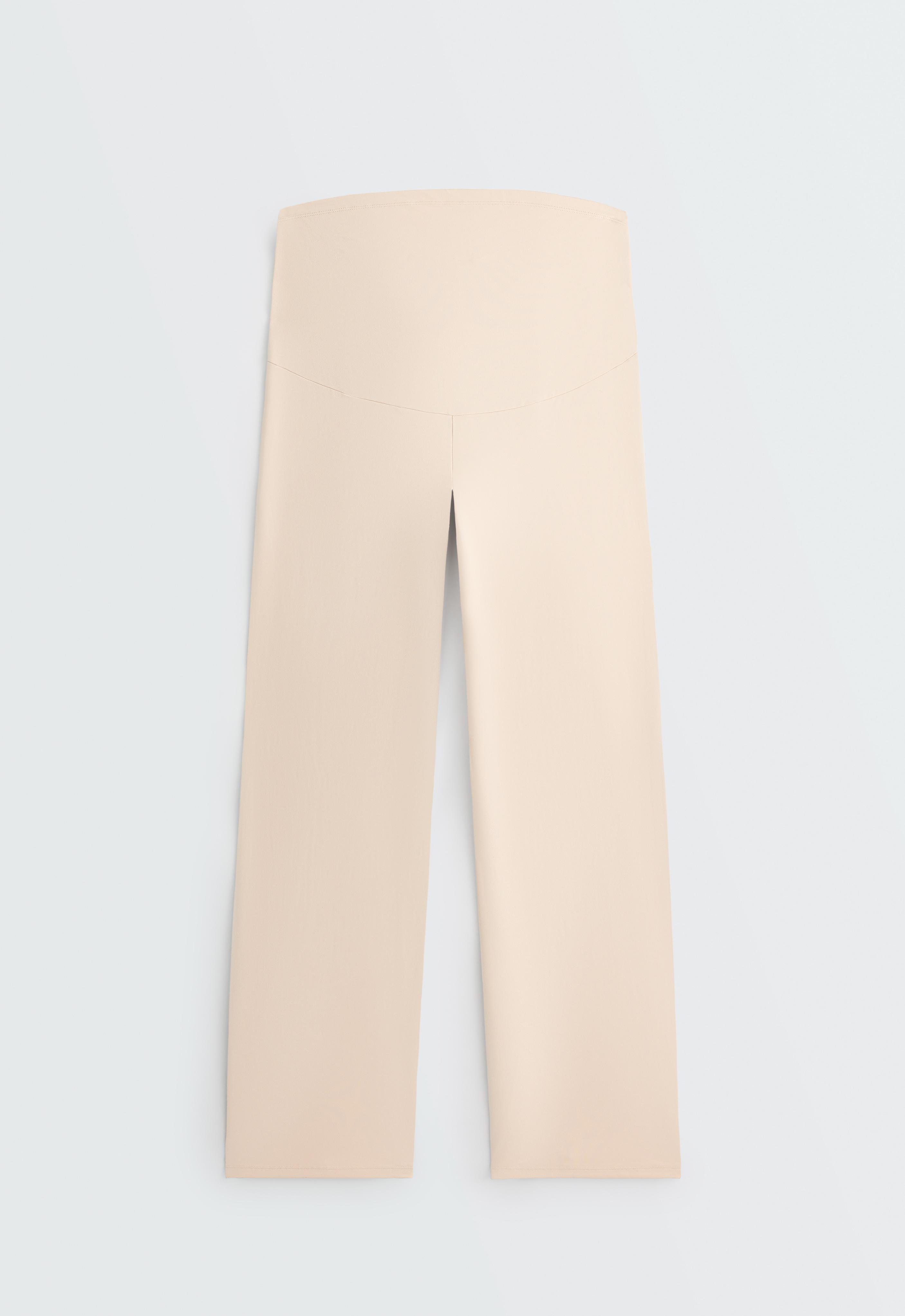 Comfortlux maternity straight-leg trousers — SAND