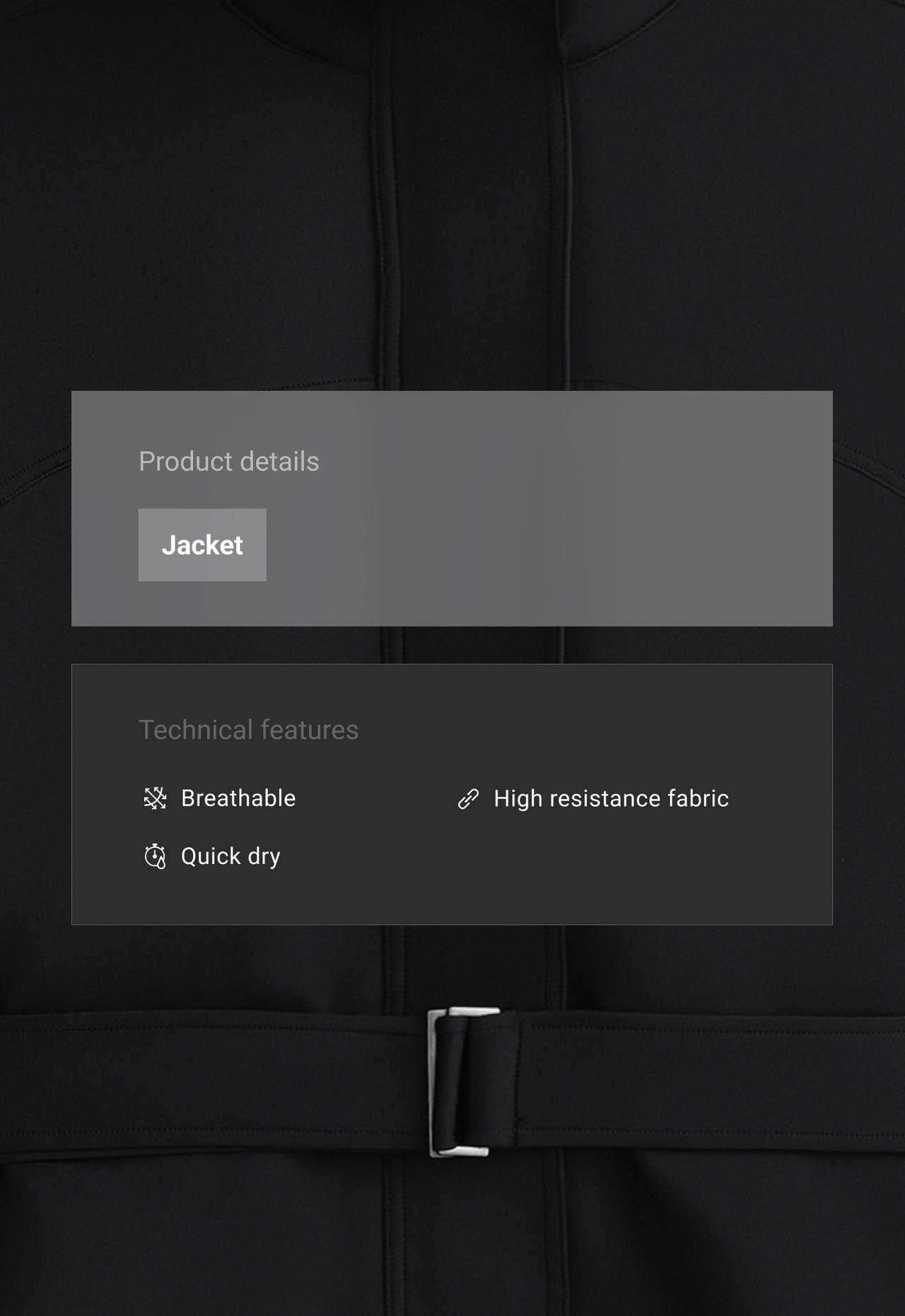 Cropped neoprene-effect jacket with belt — BLACK