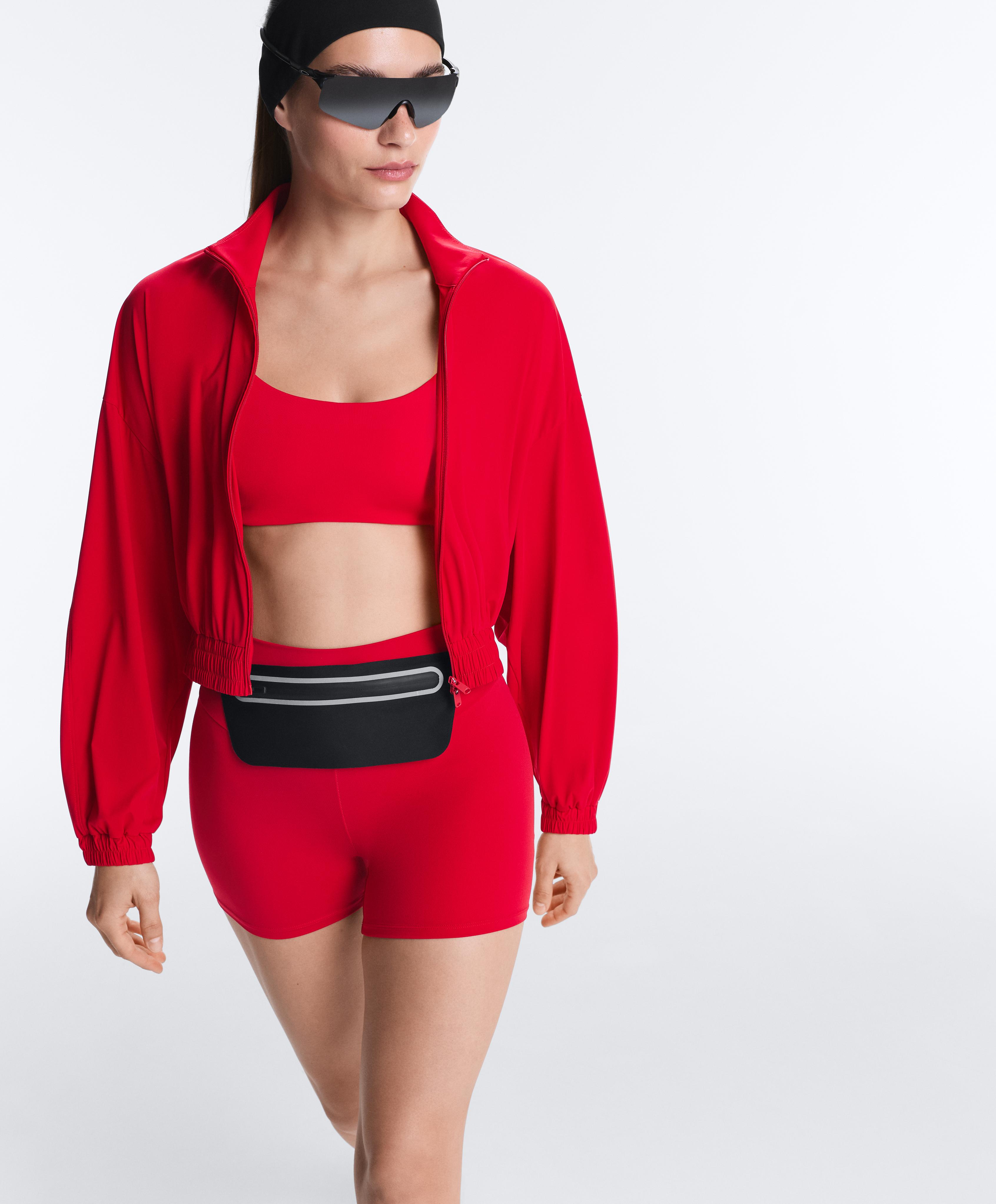 Light Touch boxy technical jacket — BRIGHT RED
