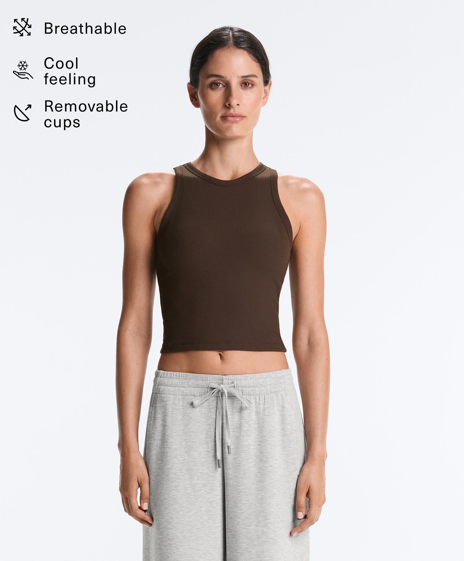 Tank top largo mezcla modal rib Tank top largo mezcla modal rib