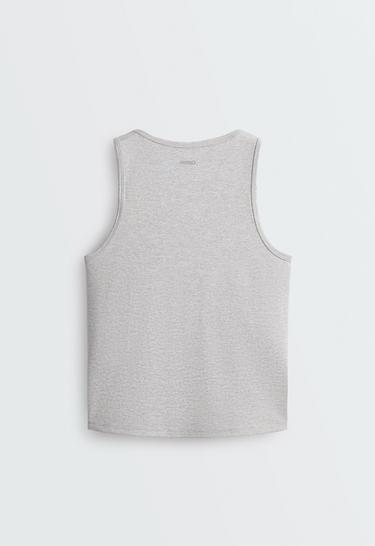 Evermove tank top with square neckline, neck — MID-GREY MELANGE 10