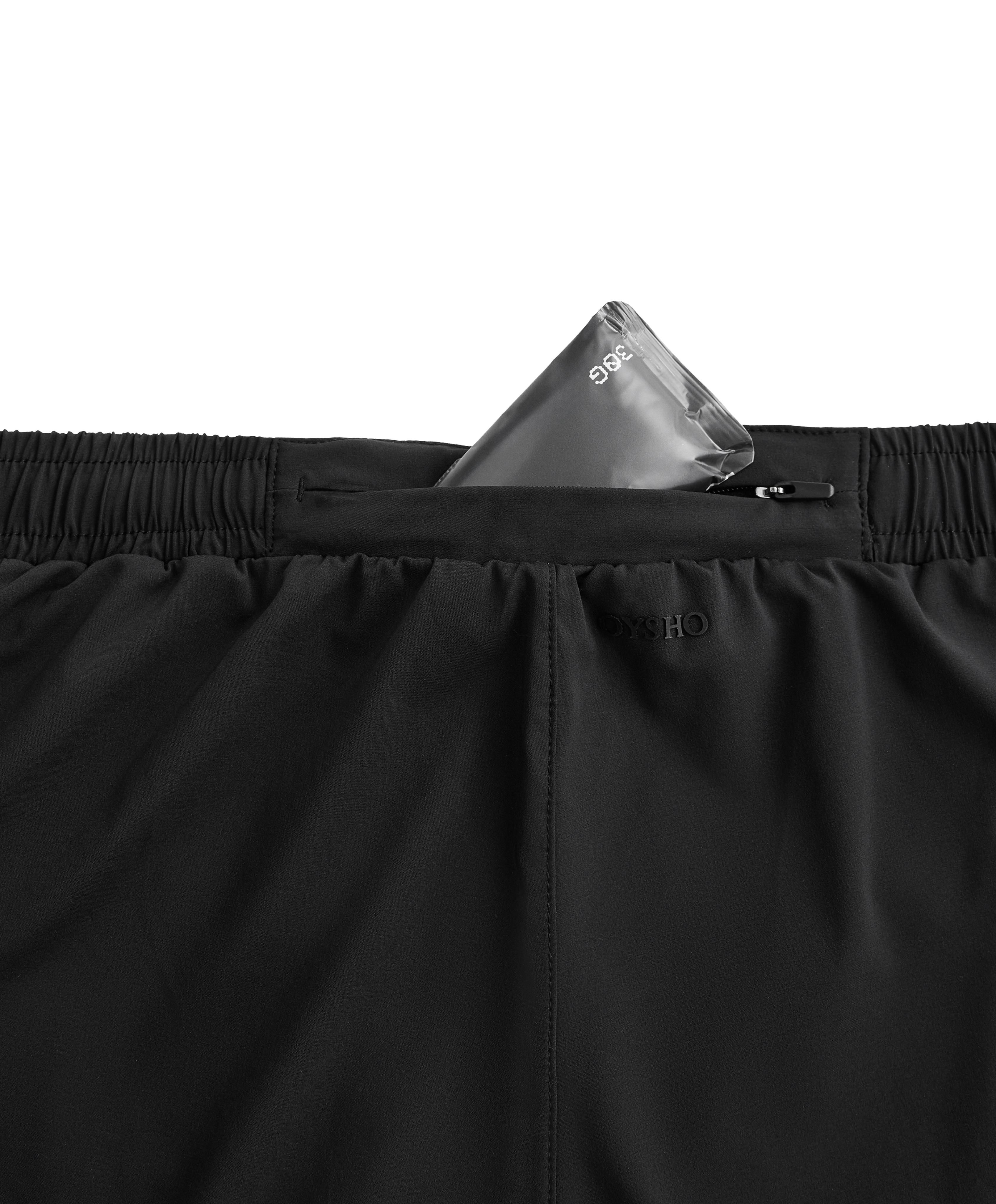 6cm low-rise technical shorts — BLACK