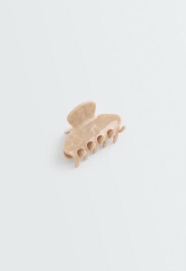 Marble-effect hair clasp — ALMOND 1