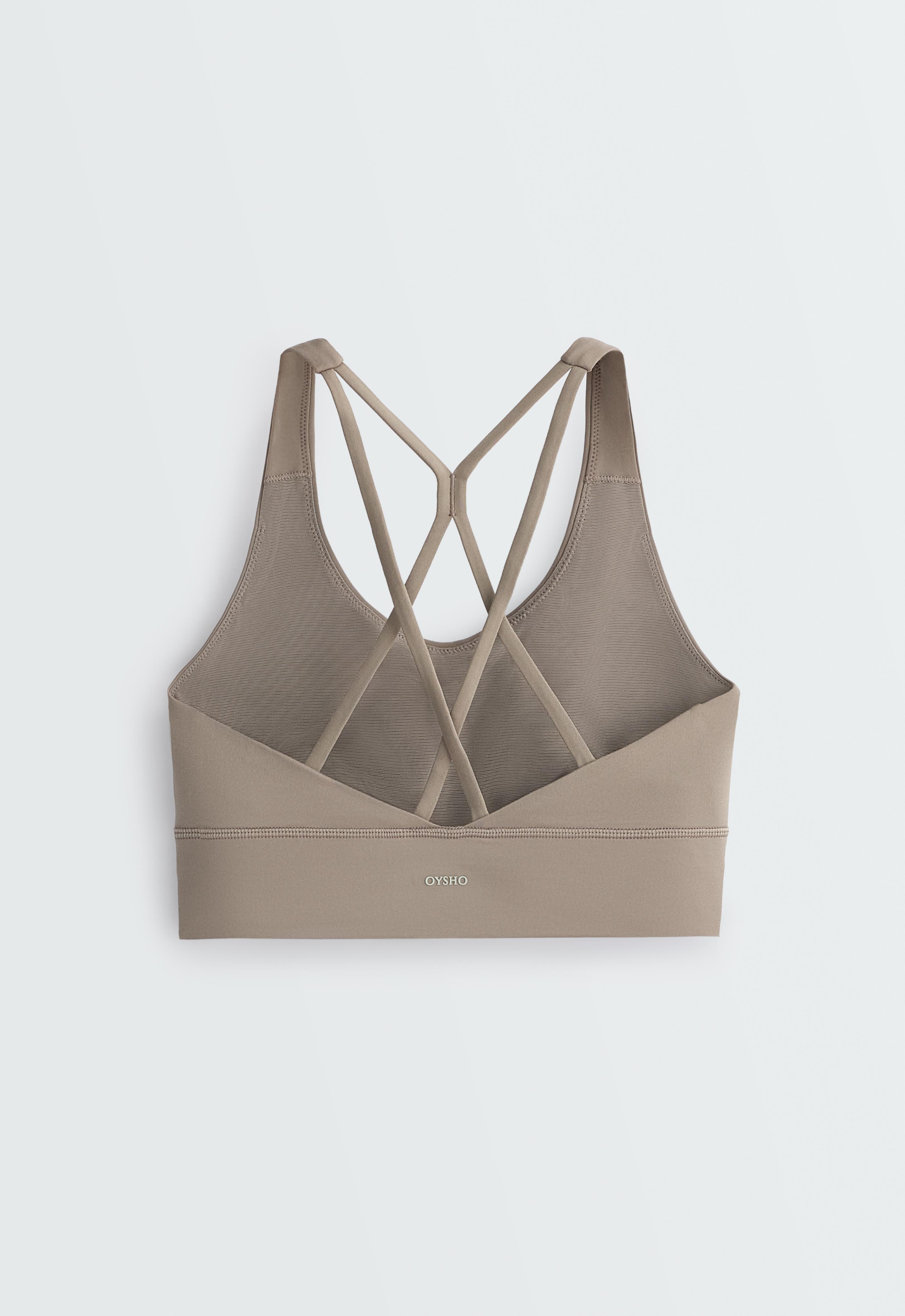 Medium-support Comfortlux sports bra with cups — DARK MINK