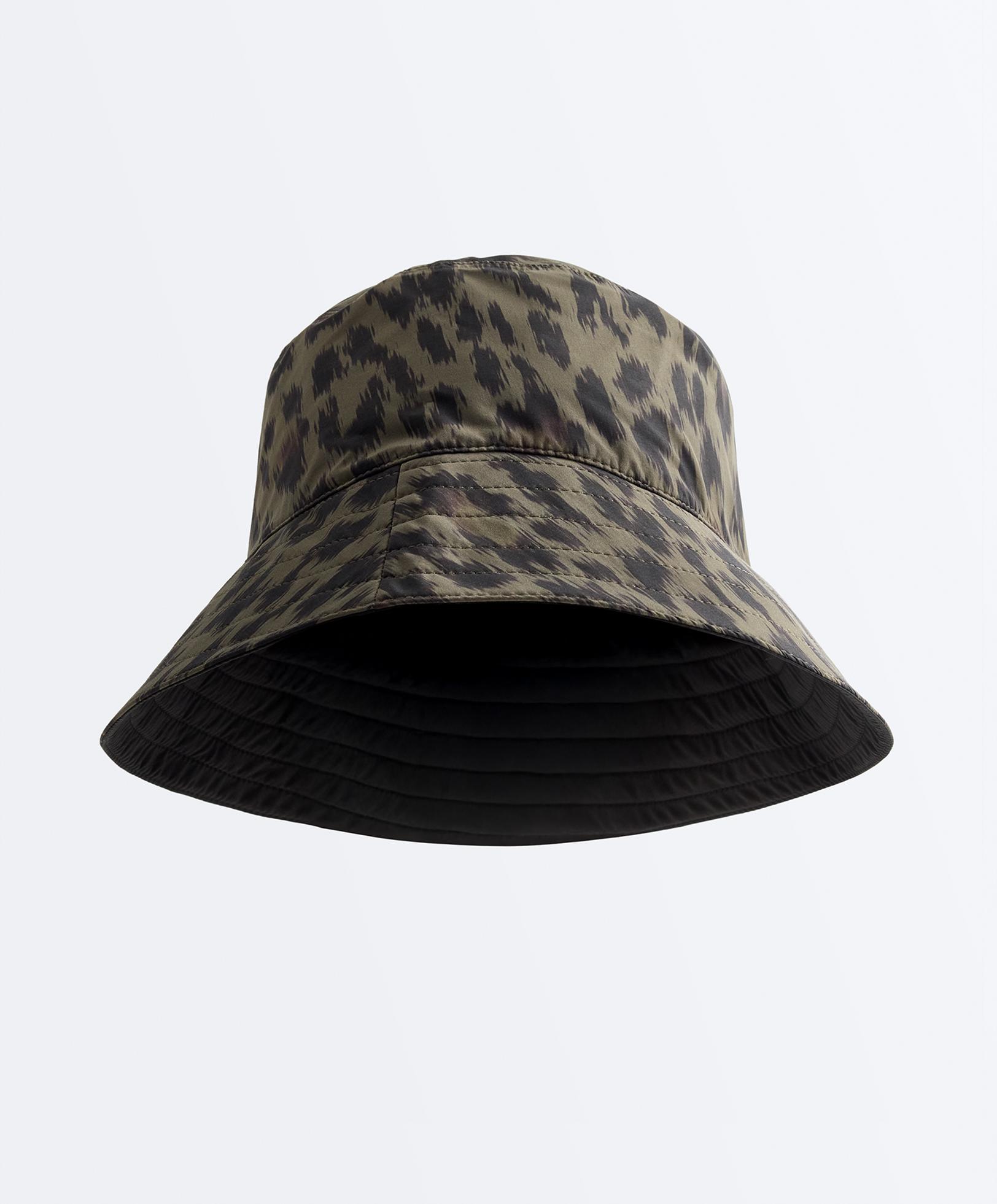 Waterproof 10k leopard print hat — BLACK