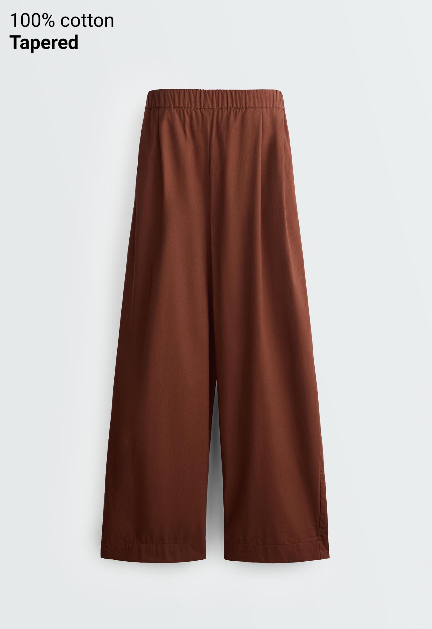 100% linen super wide-leg cropped trousers — WHITE 