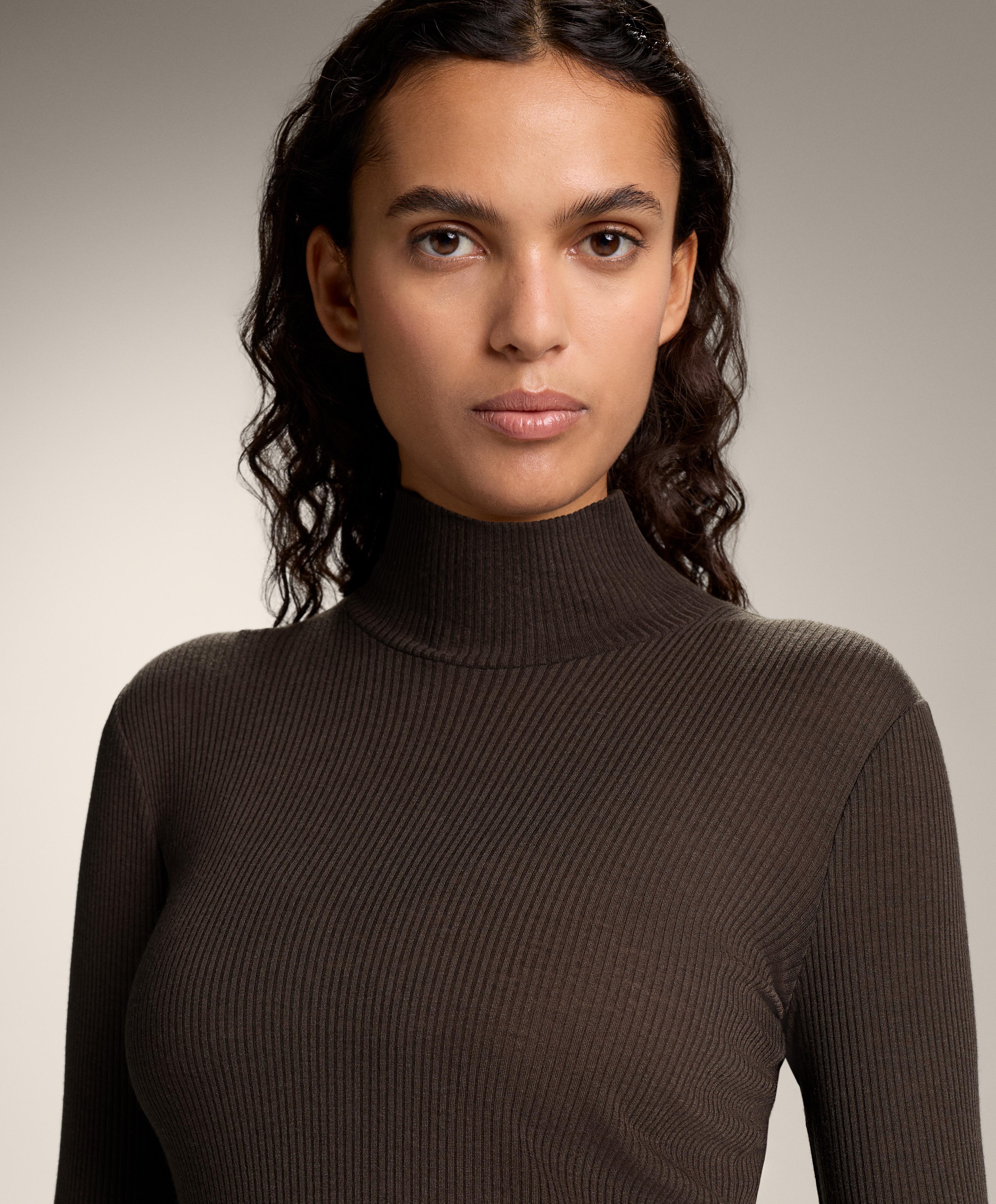 T-shirt thermique base layer à col montant rib avec lyocell