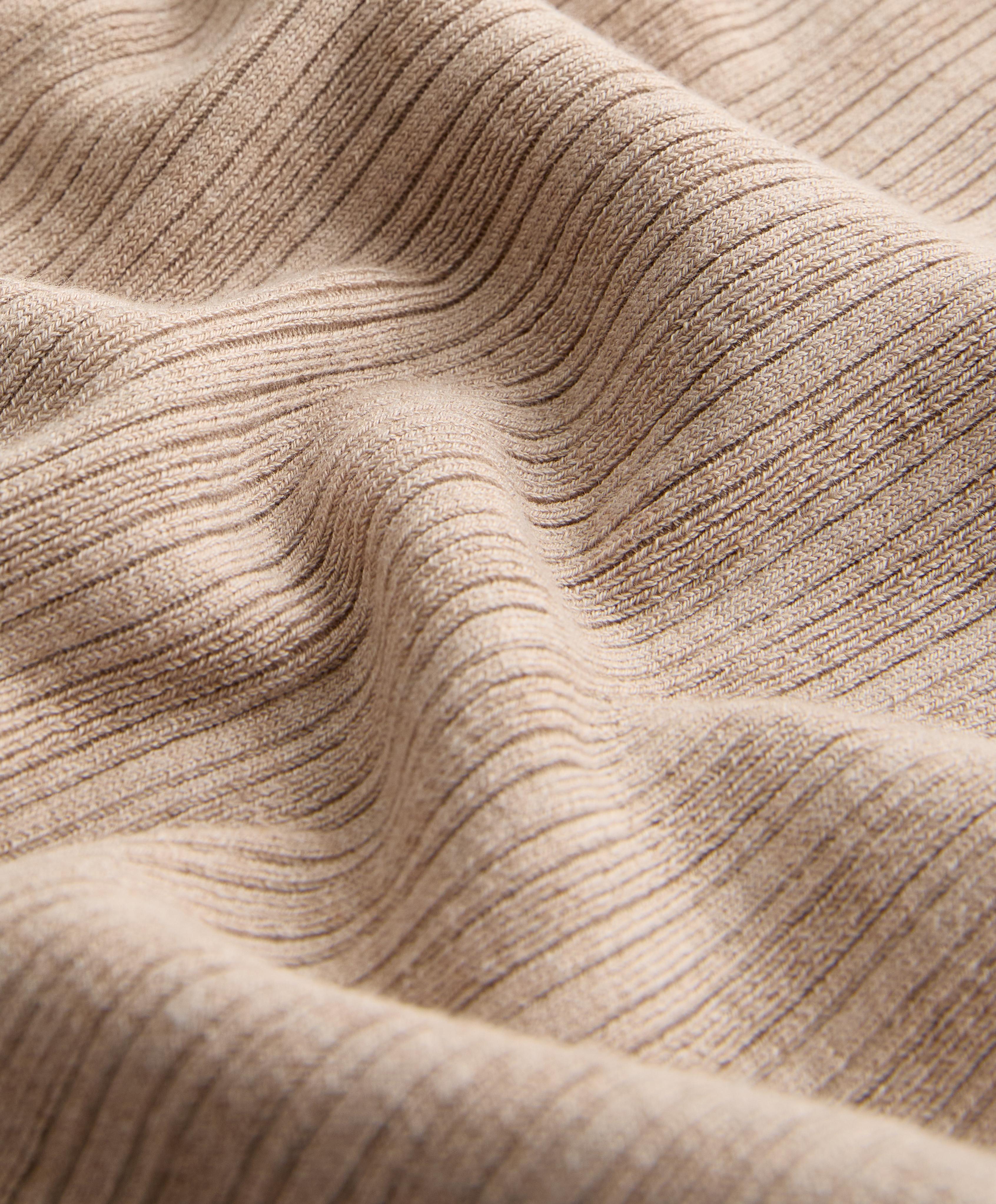 Fitted ribbed knit top — SANDY