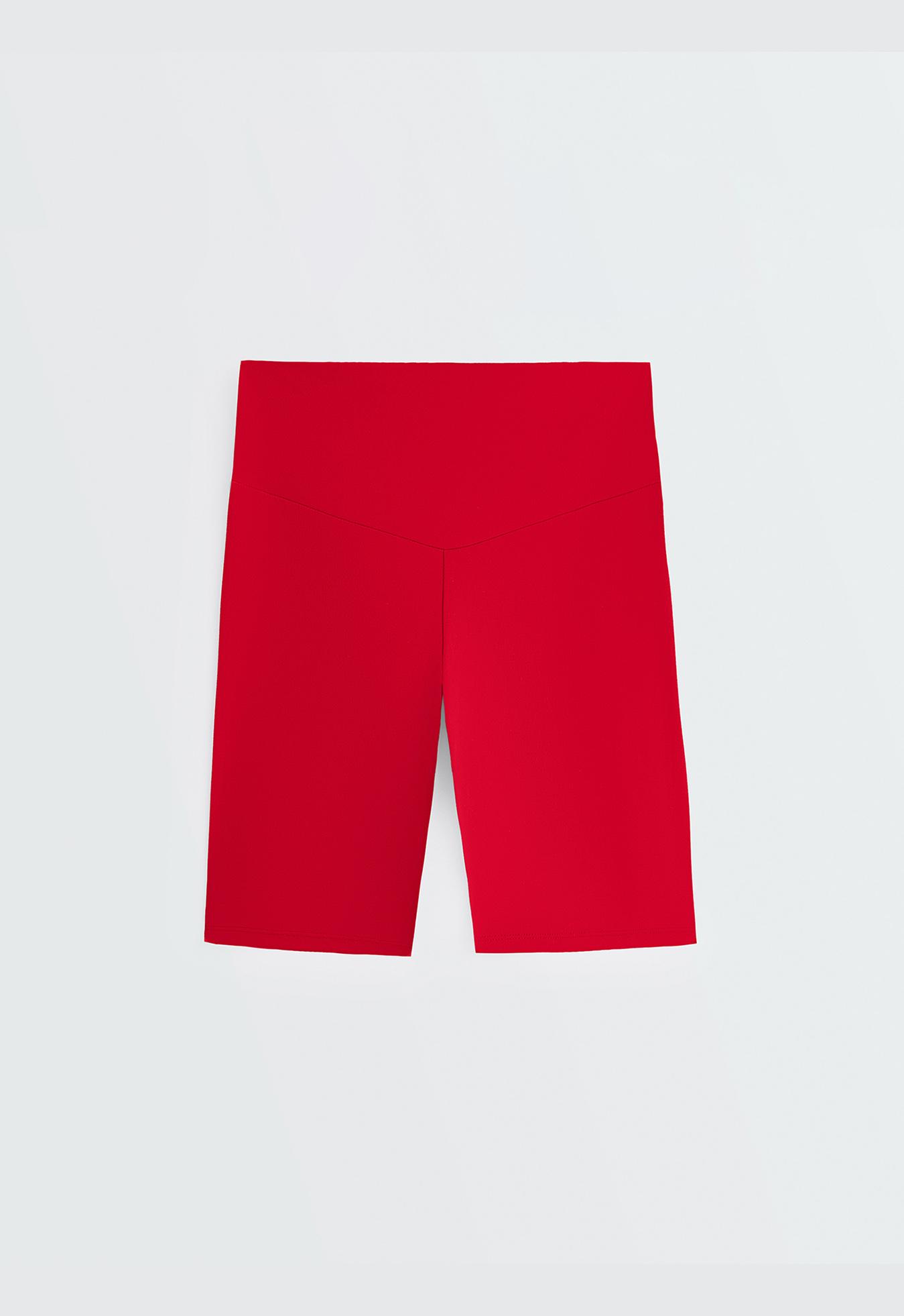 Comfortlux high-rise 20cm biker leggings — STRONG RED