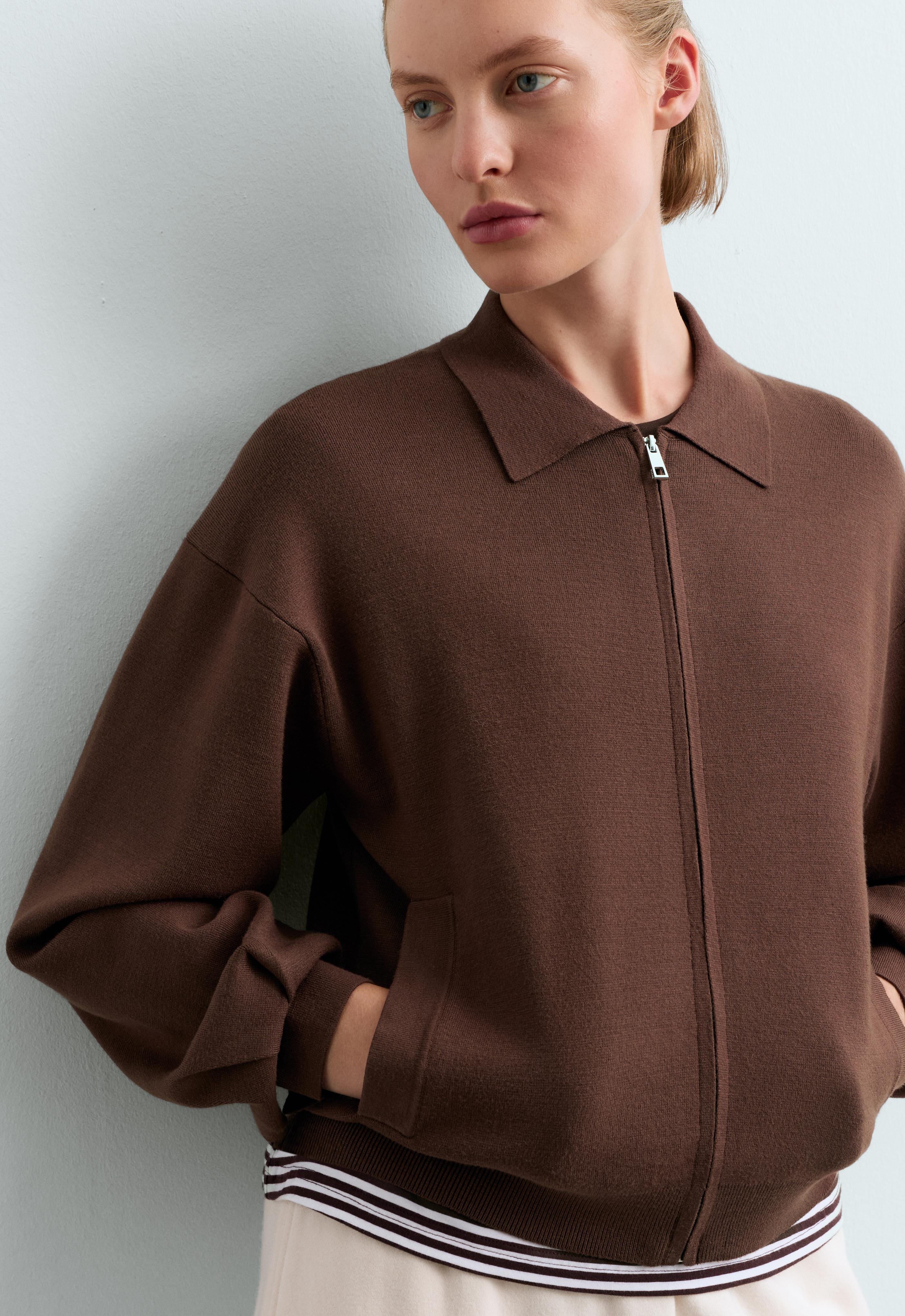 Knit polo jacket — COCOA