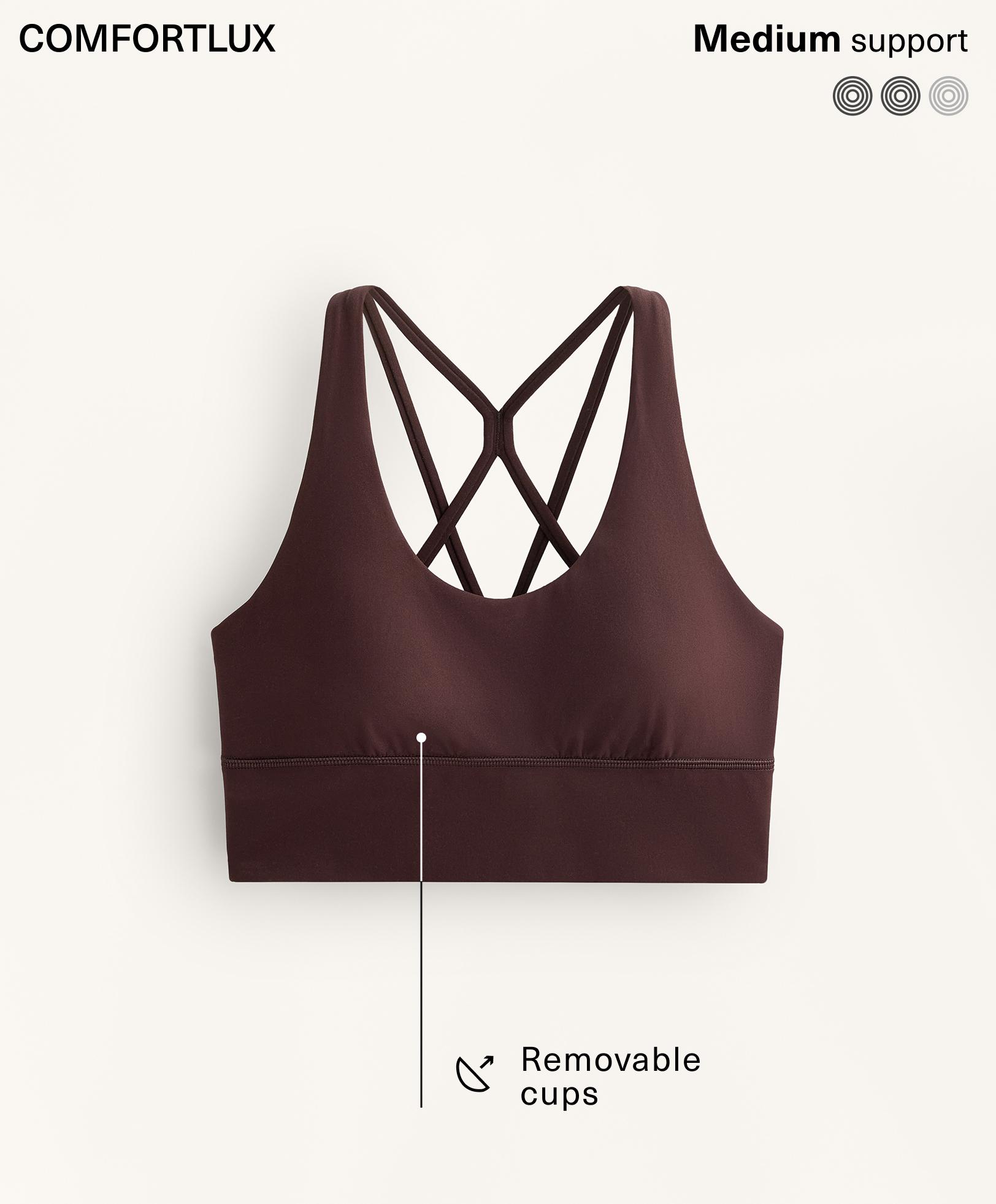 Sutiã de desporto comfortlux com suporte médio e copas