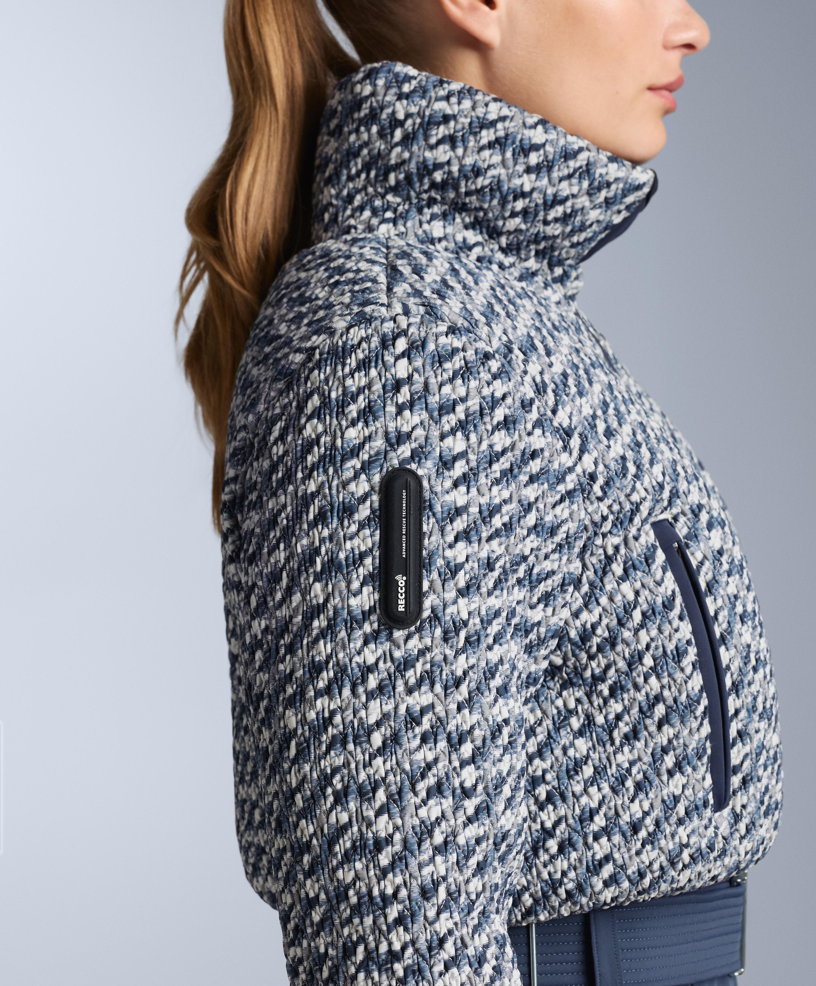 MINARDI PIUME SKI water-resistant twist padded 80% down and 20% feather jumpsuit — WASHED DARK BLUE