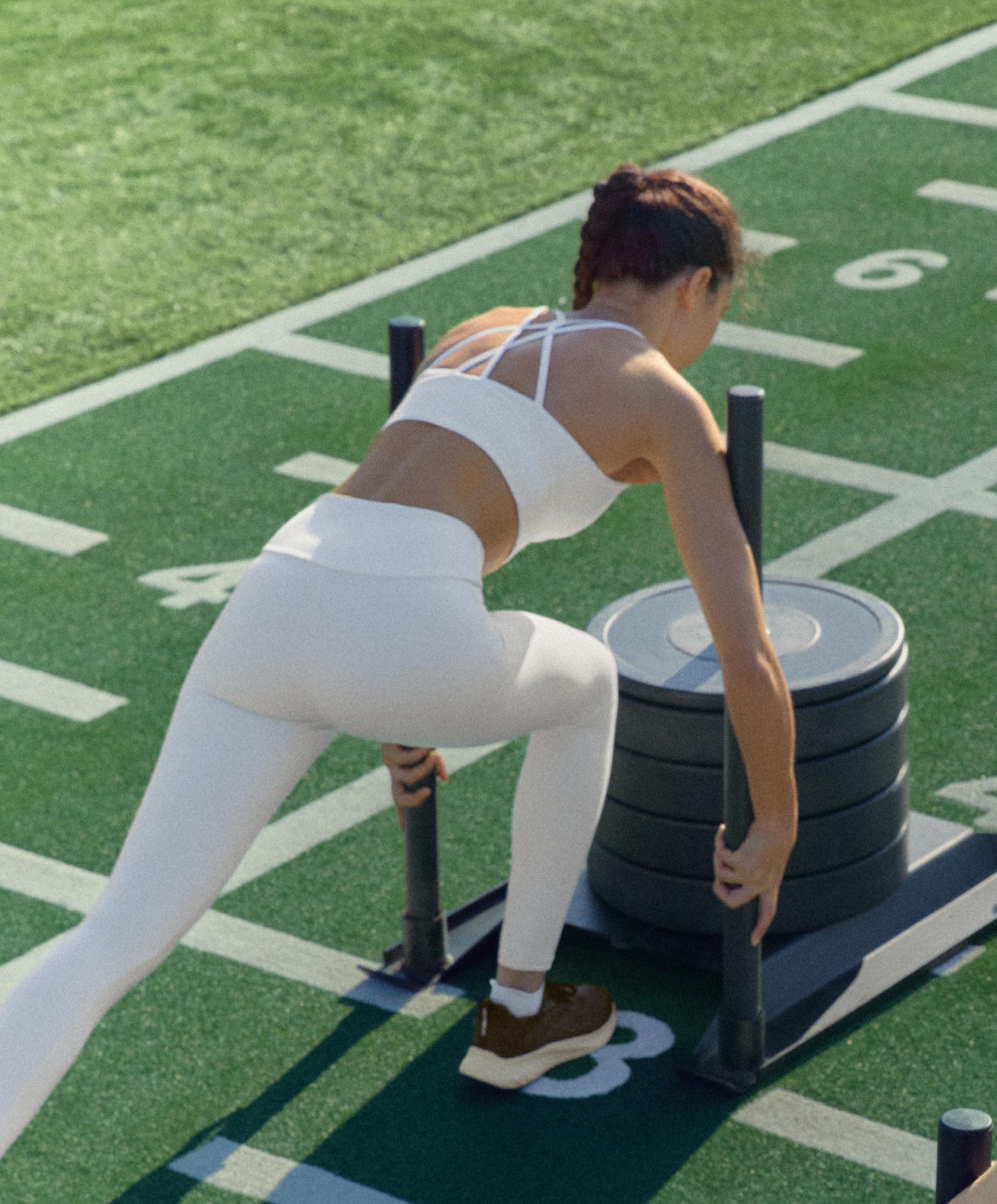 Comfortlux high-waisted ankle-length leggings — PALE ECRU