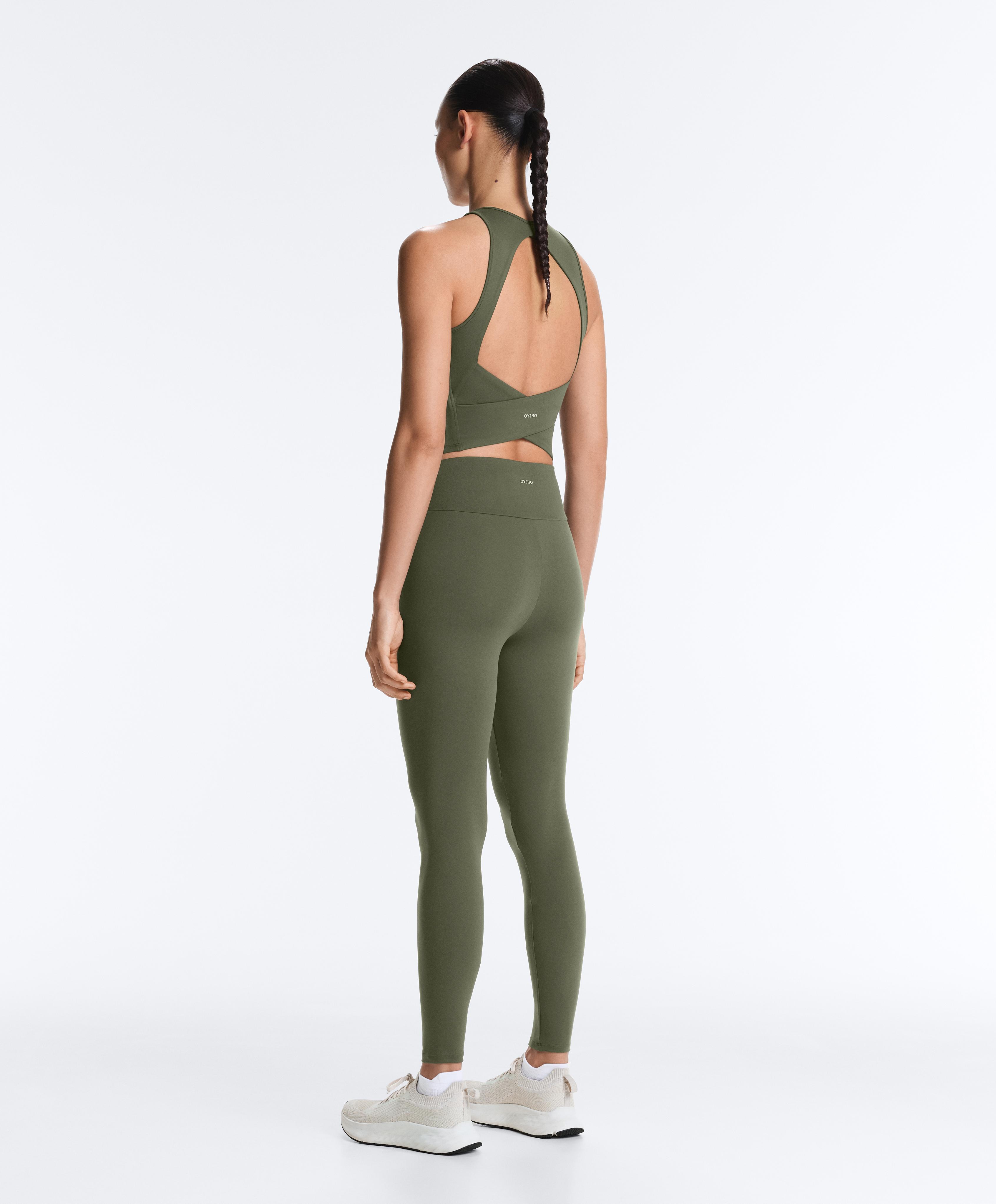 Comfortlux high-waisted ankle-length leggings — DARK GREEN