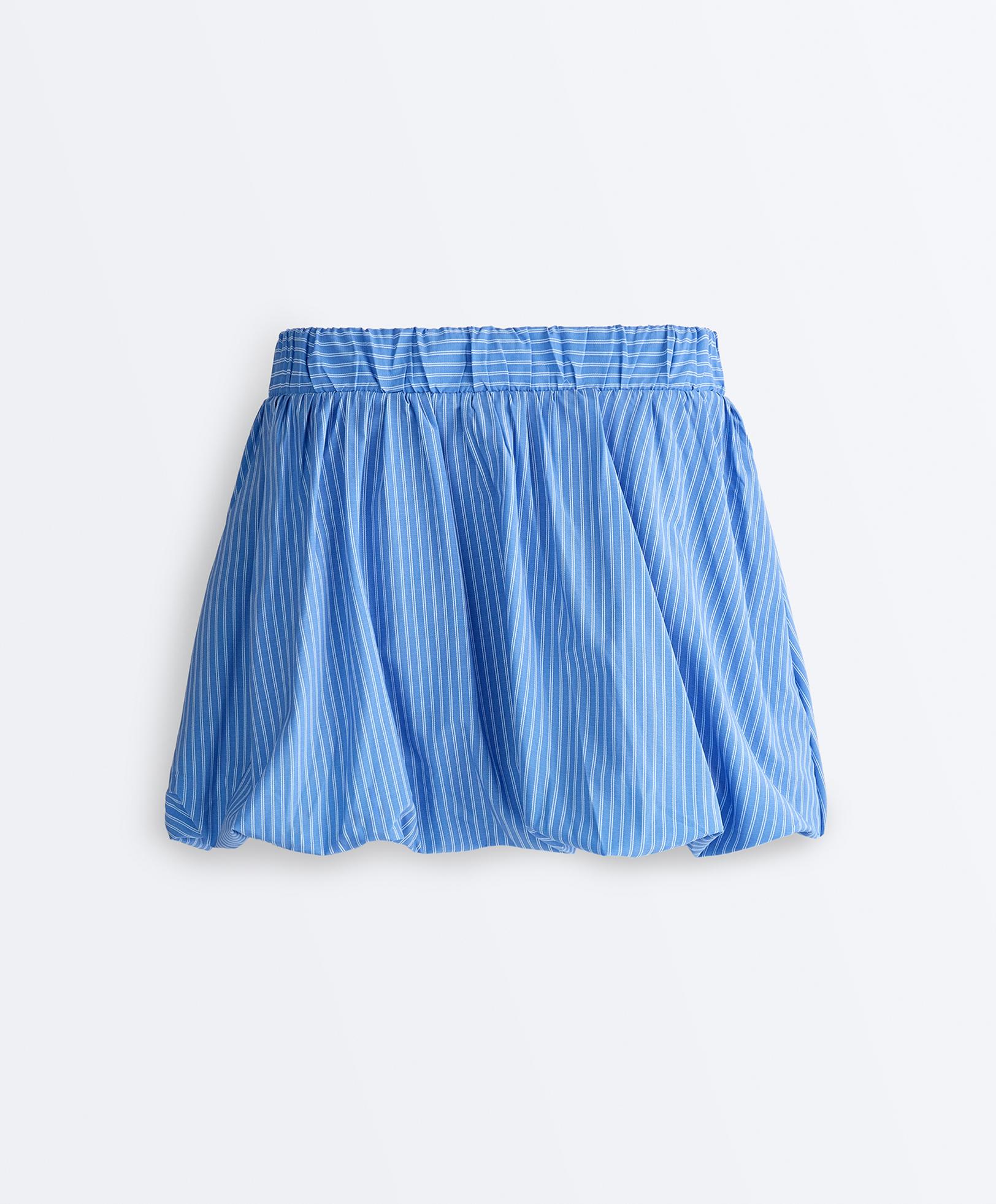 High rise Compressive stripe balloon skirt — PALE LAVENDER BLUE