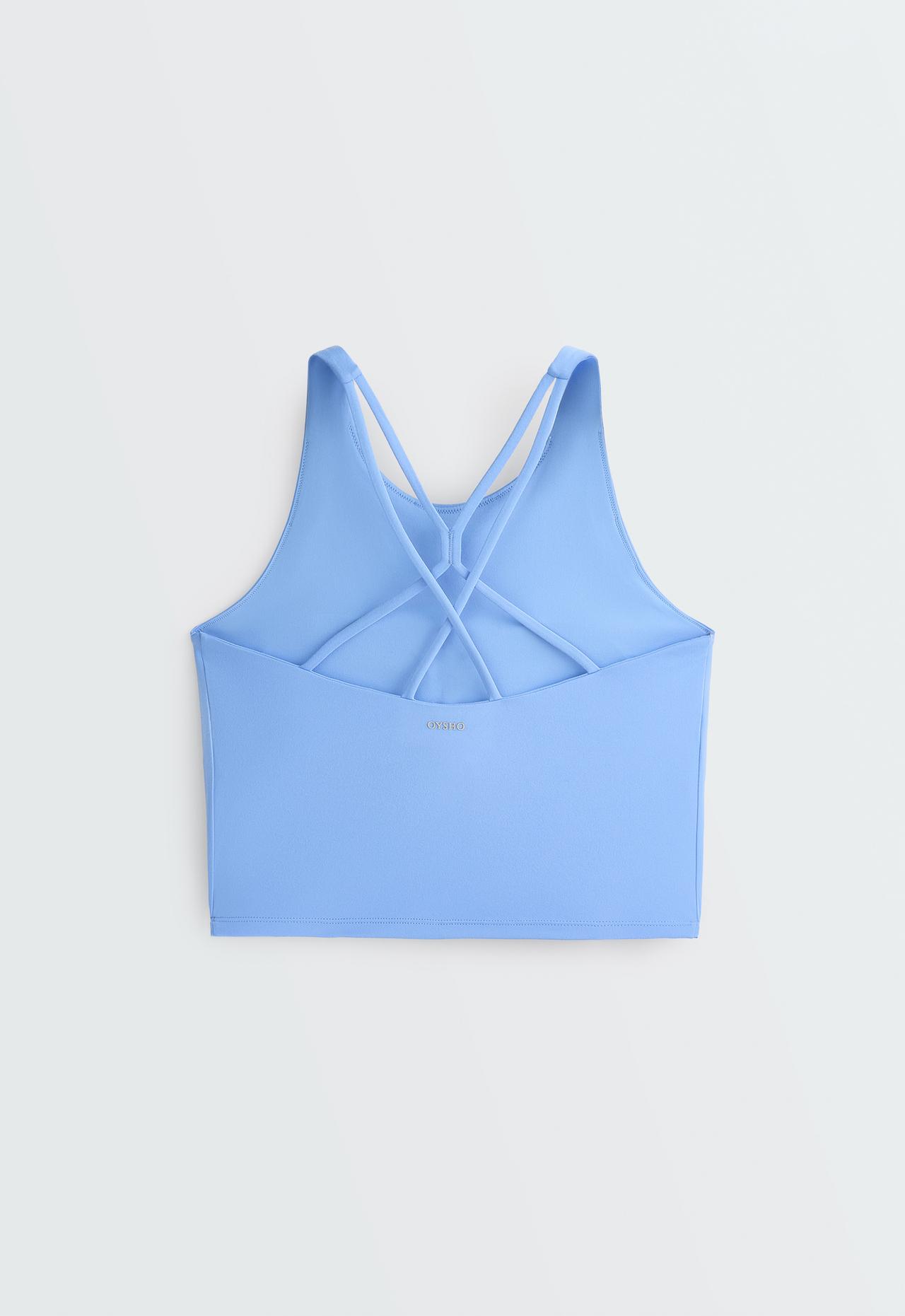 Comfortlux strap tank top with cups — PALE LAVENDER BLUE