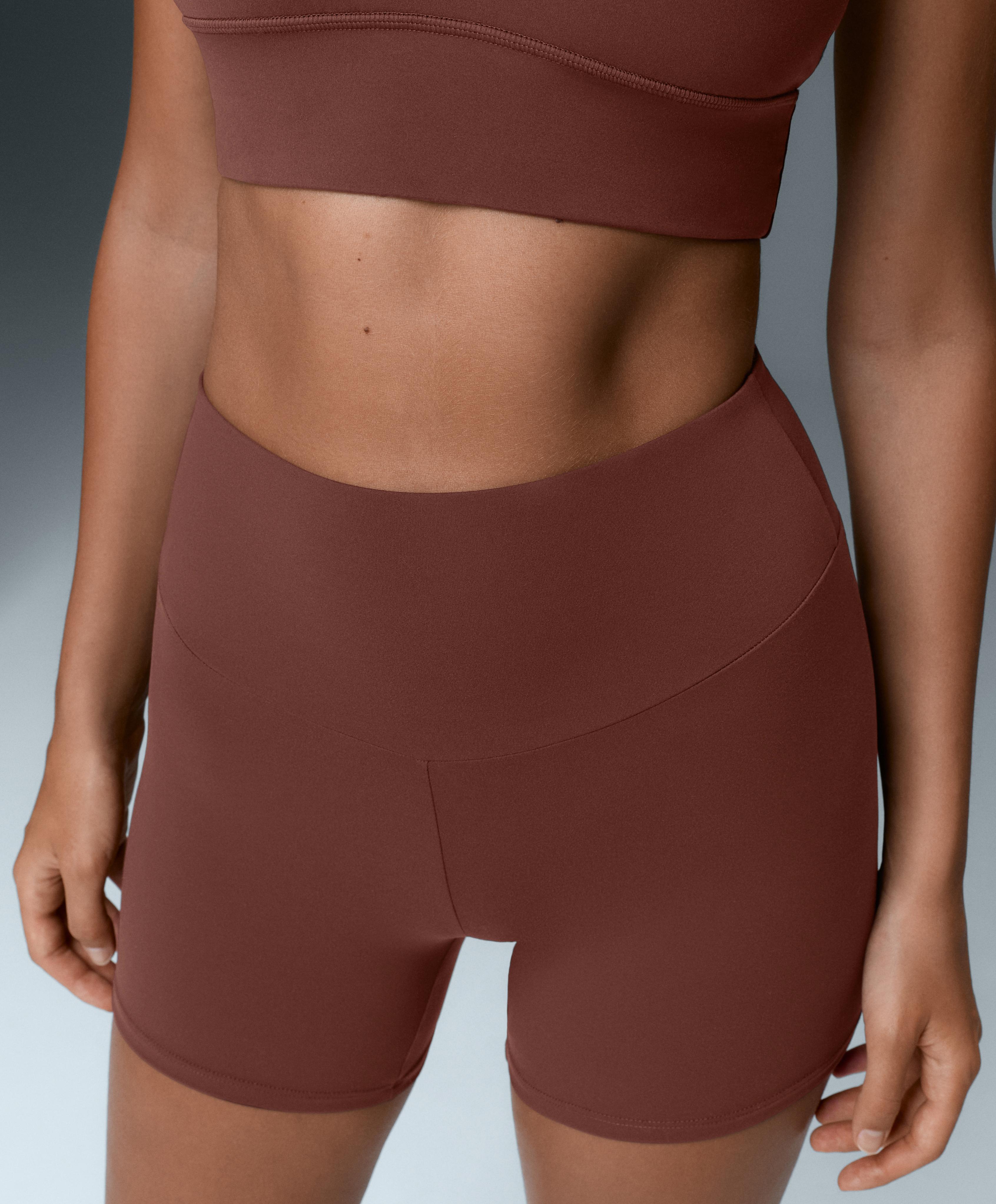 Comfortlux high-waisted 10cm hot pants — TERRACOTTA