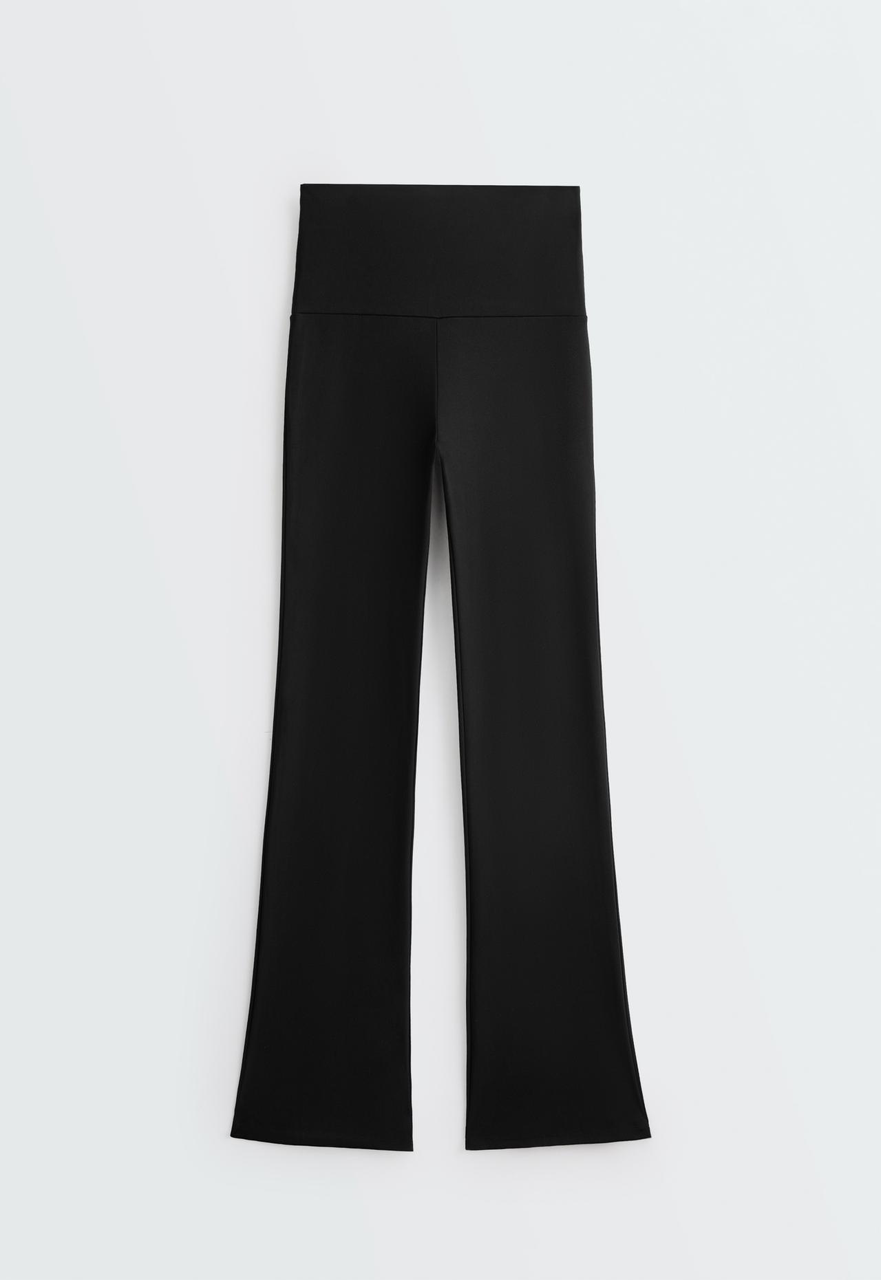 High-rise Comfortlux flare trousers — BLACK