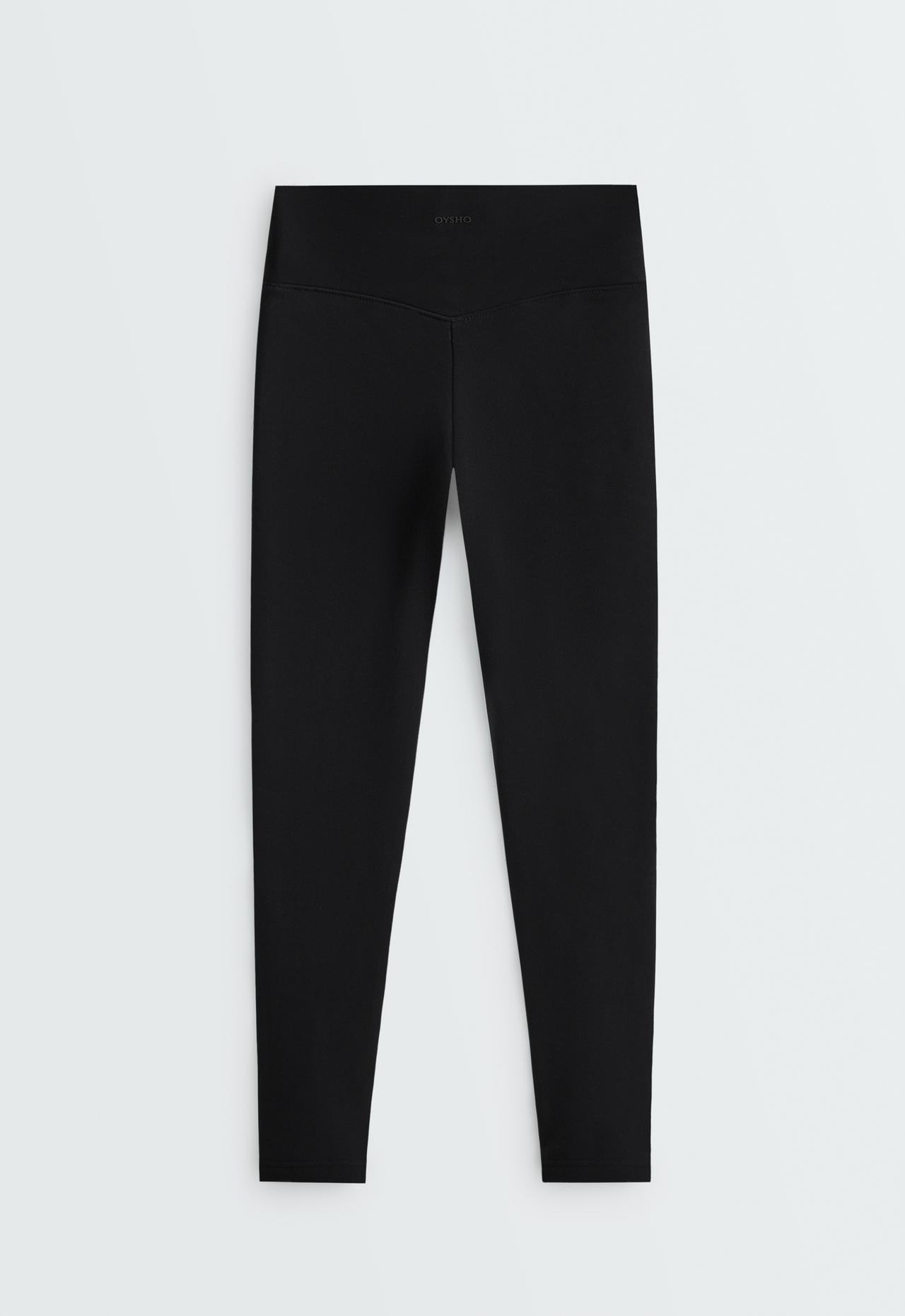 Ankle-length Super High Rise Extra warm Seamless leggings — BLACK