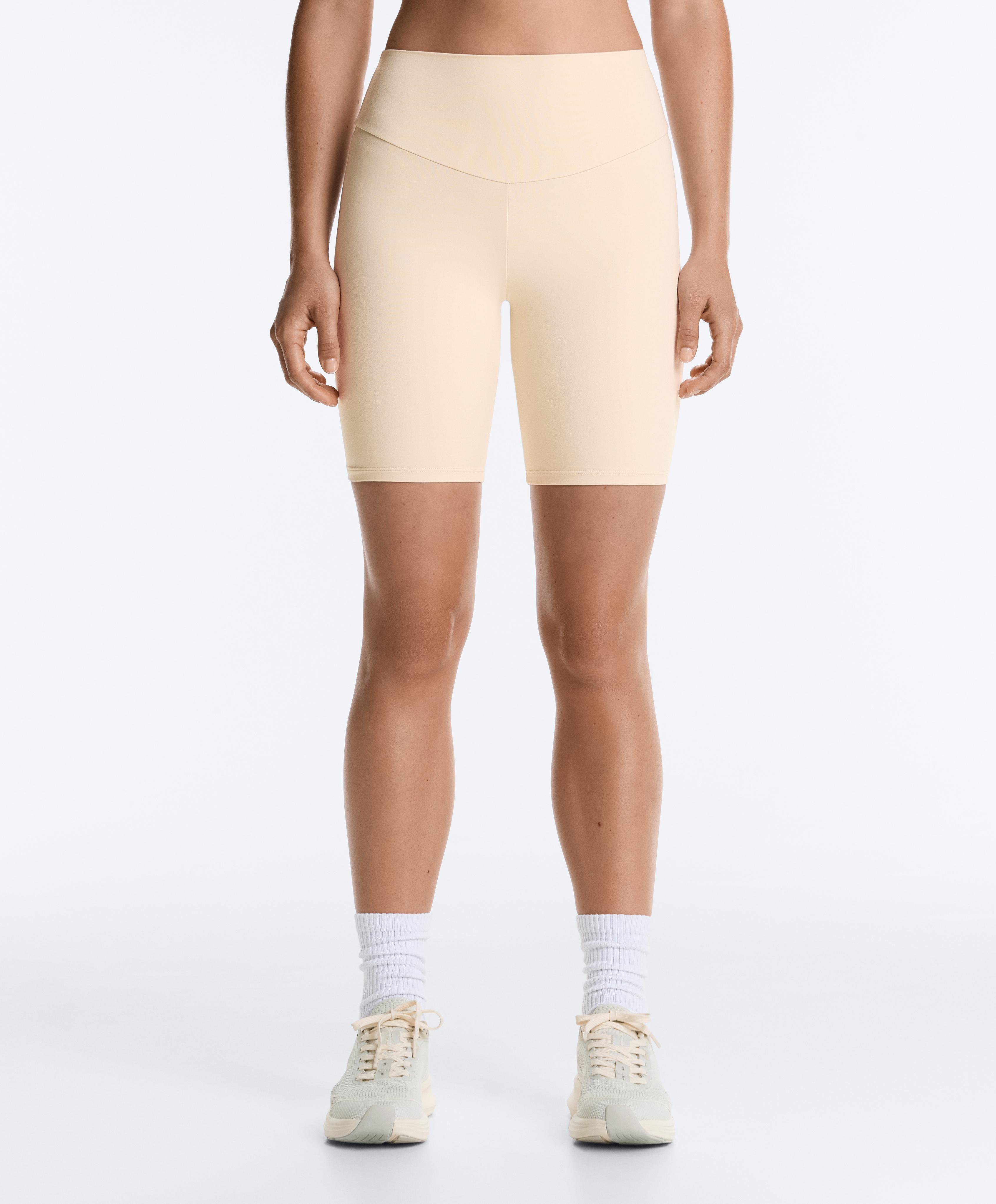 Comfortlux high-rise 20cm biker leggings — SAND