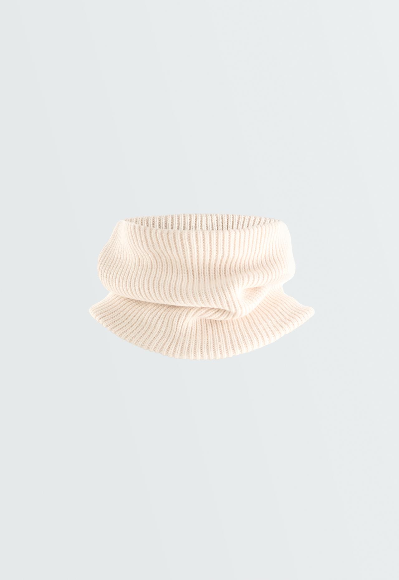Knit neck warmer — ECRU